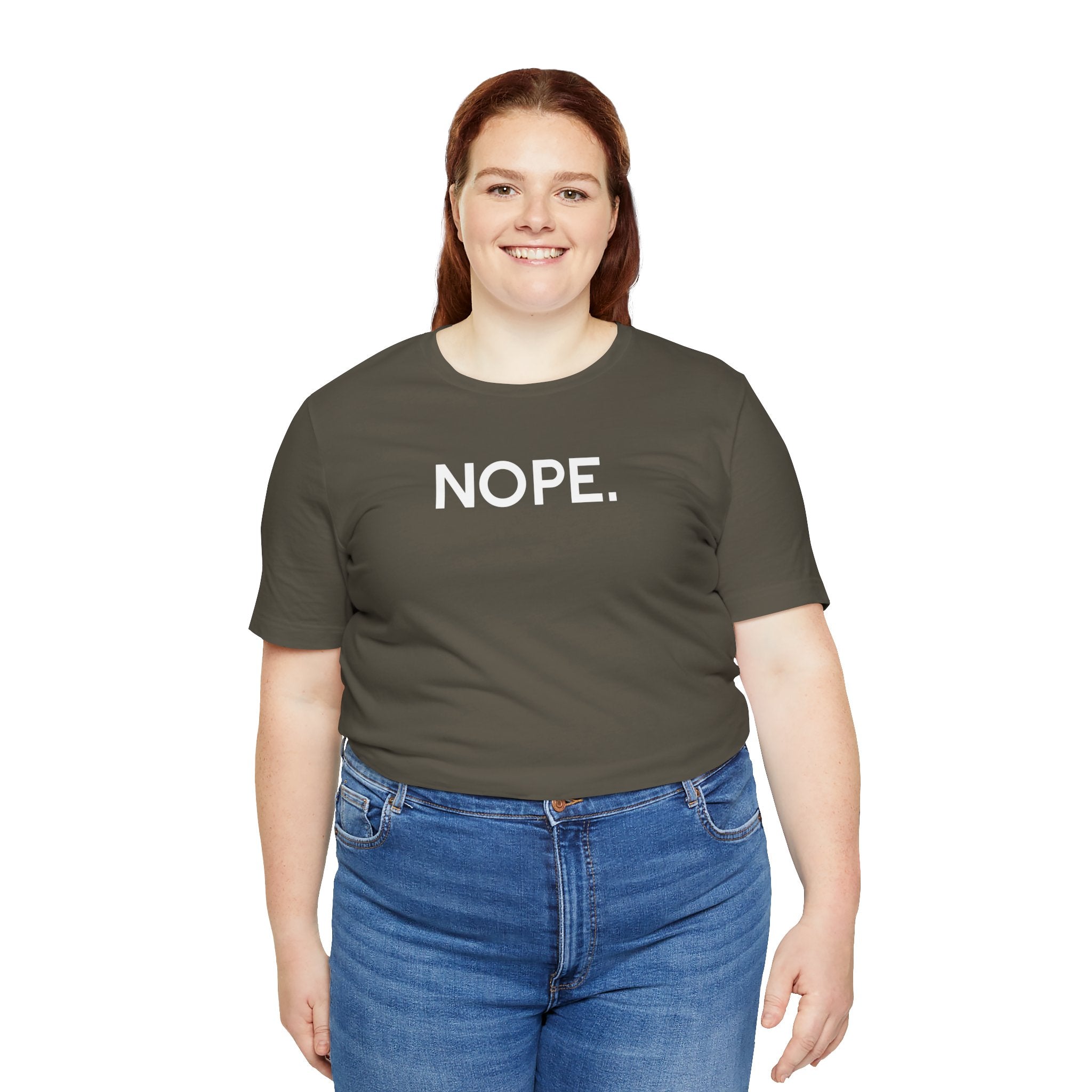 'Nope' Bold Statement Unisex Crewneck T-Shirt - Deez Teez
