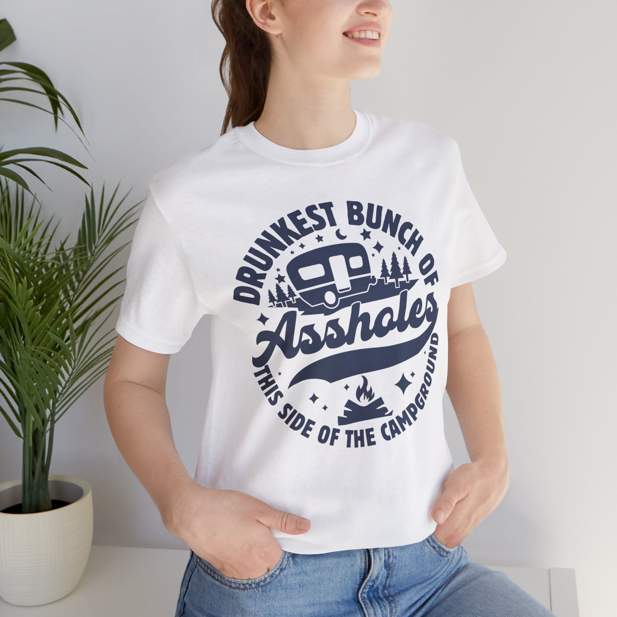 Drunkest Bunch in the Campground T-Shirt | Camper Humor Tee - Deez Teez