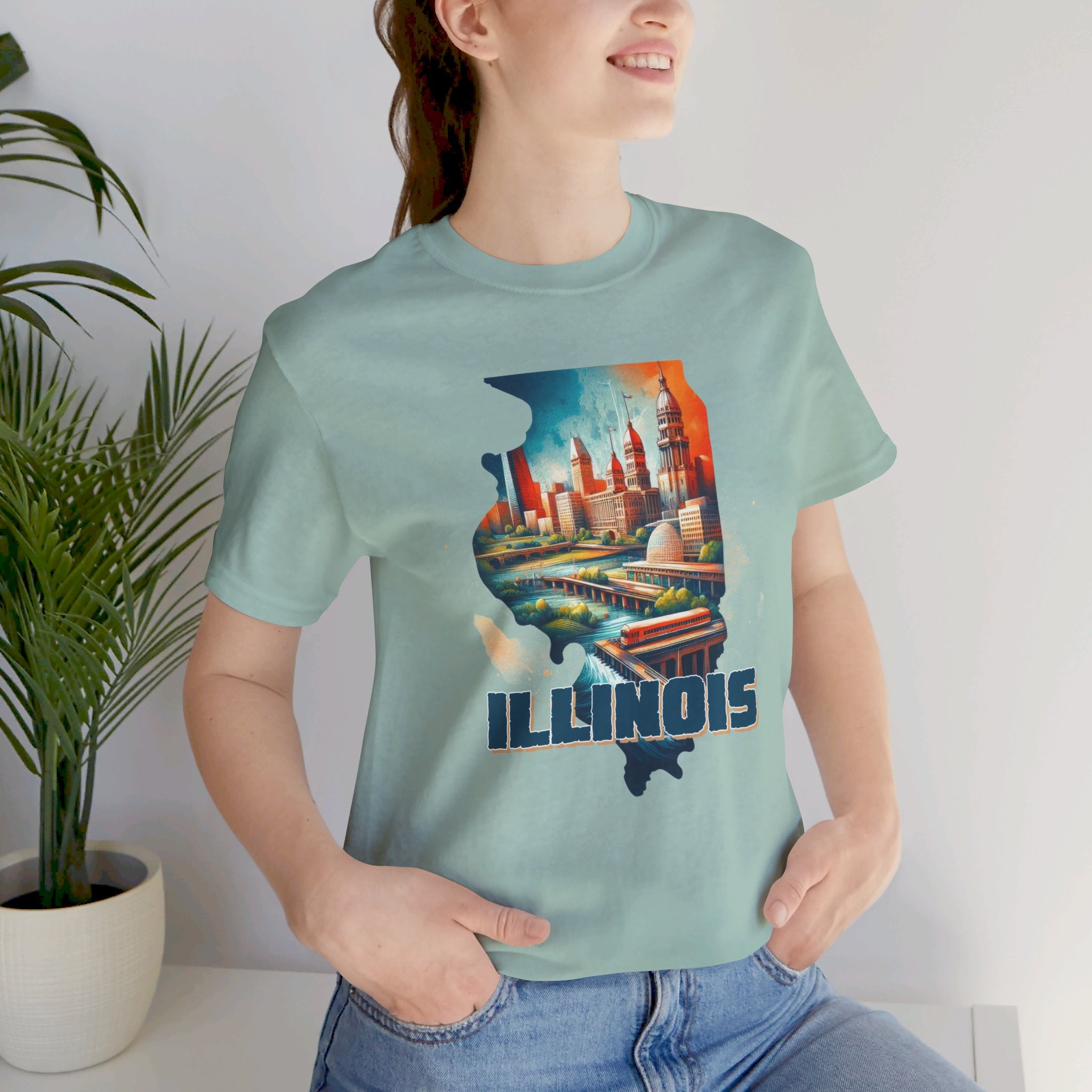 Illinois State Pride T-Shirt | State of Illinois Graphic Tee - Deez Teez