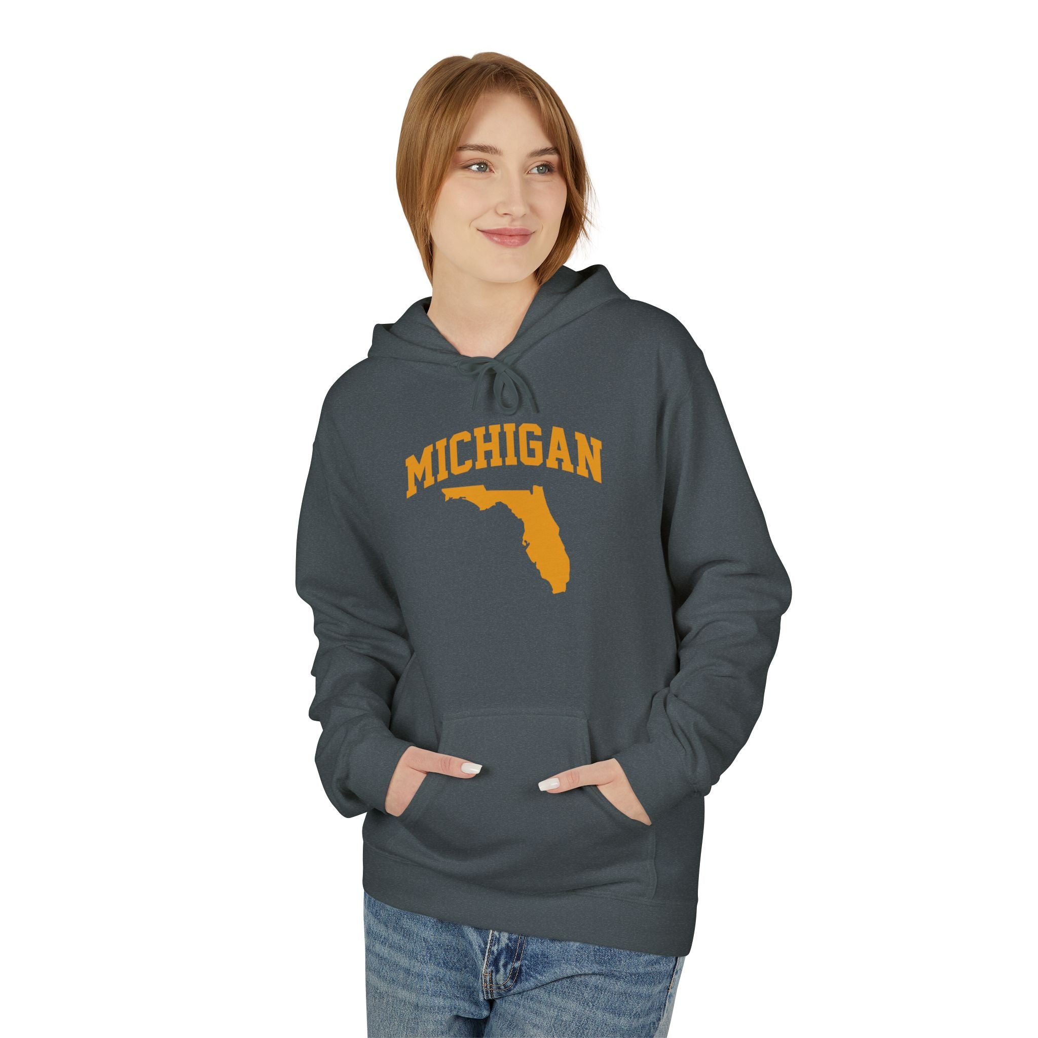 Michigan/Florida Snowbird Satire Hoodie | Winter Migration Sweatshirt