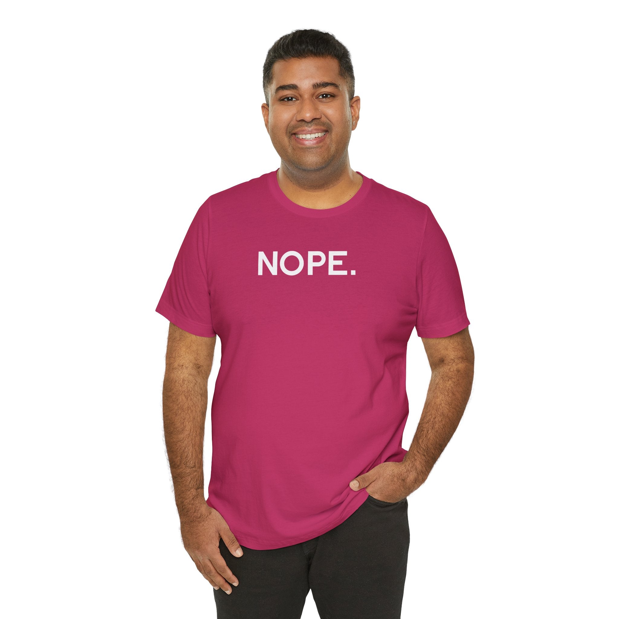 'Nope' Bold Statement Unisex Crewneck T-Shirt - Deez Teez