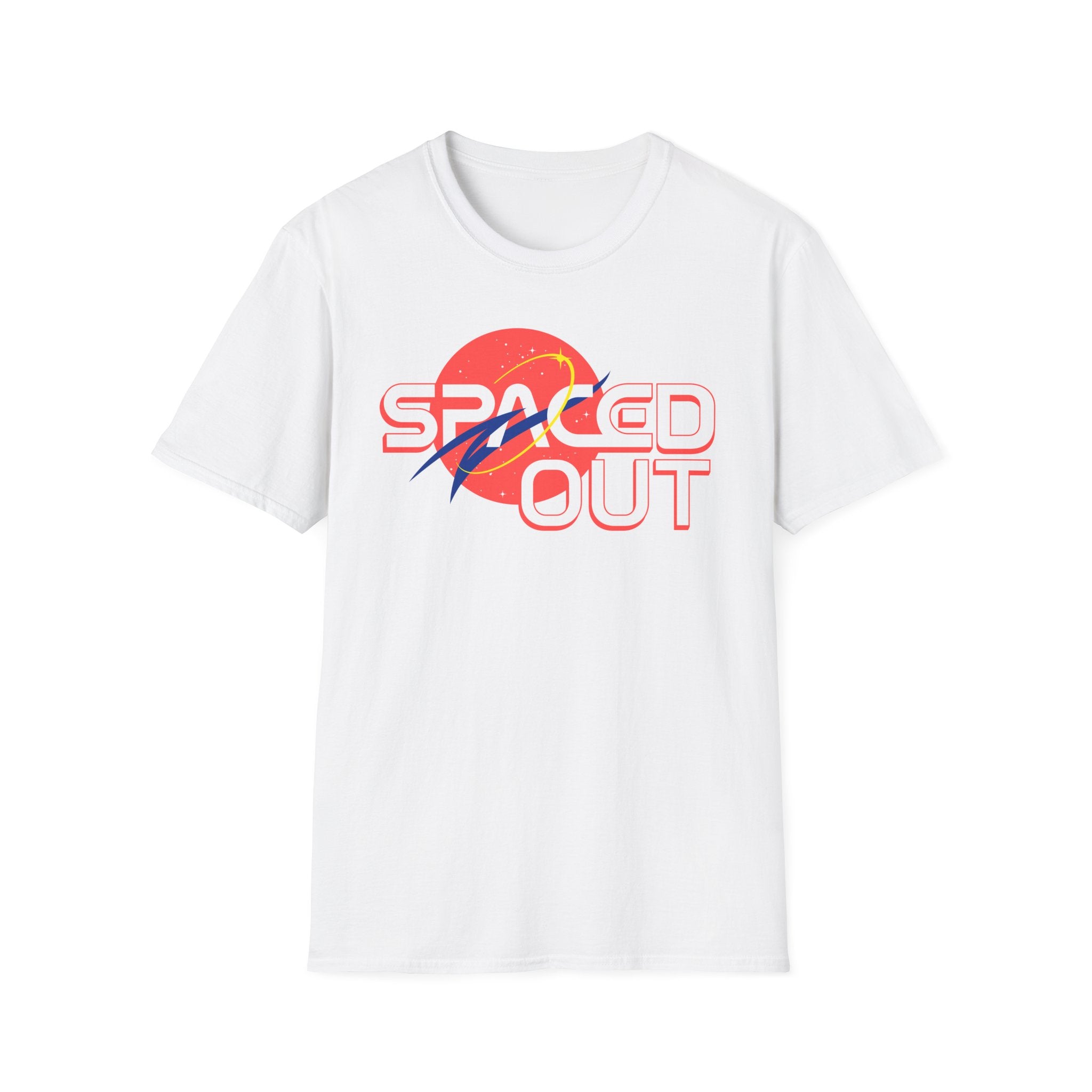 "Spaced Out" Parody Space Emblem T-Shirt | Astro Science Humor Tee