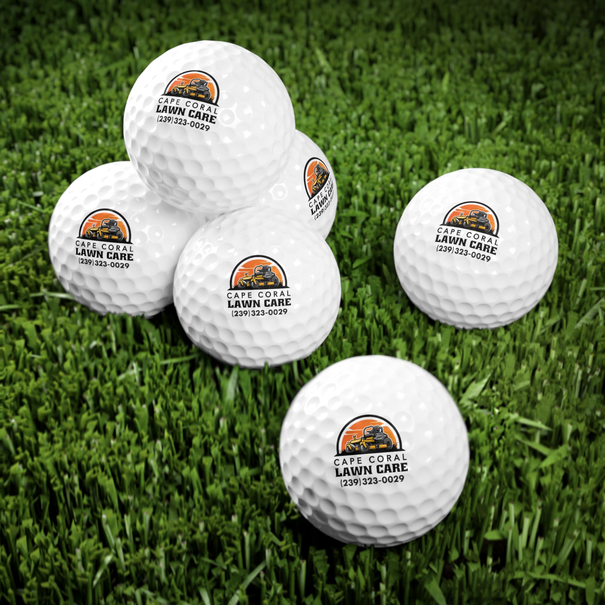 Cape Coral Lawn Care | Custom Brand Design | Golf Balls, 6pcs - Deez Teez