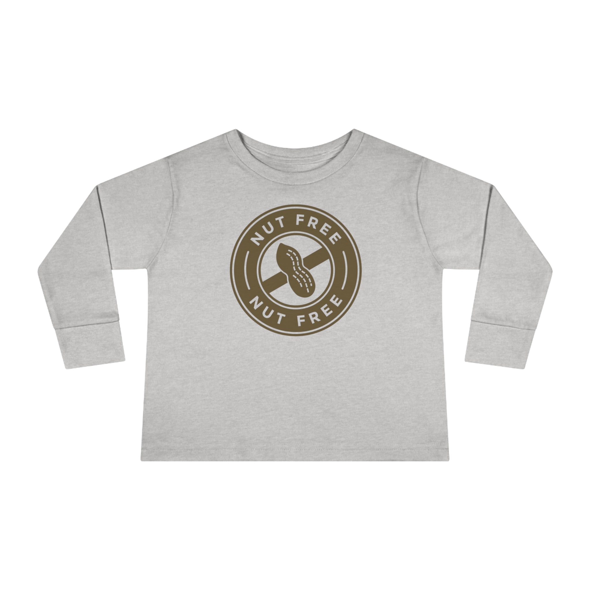 'Nut Free' Allergy Alert | Toddler Long Sleeve T-Shirt - Deez Teez