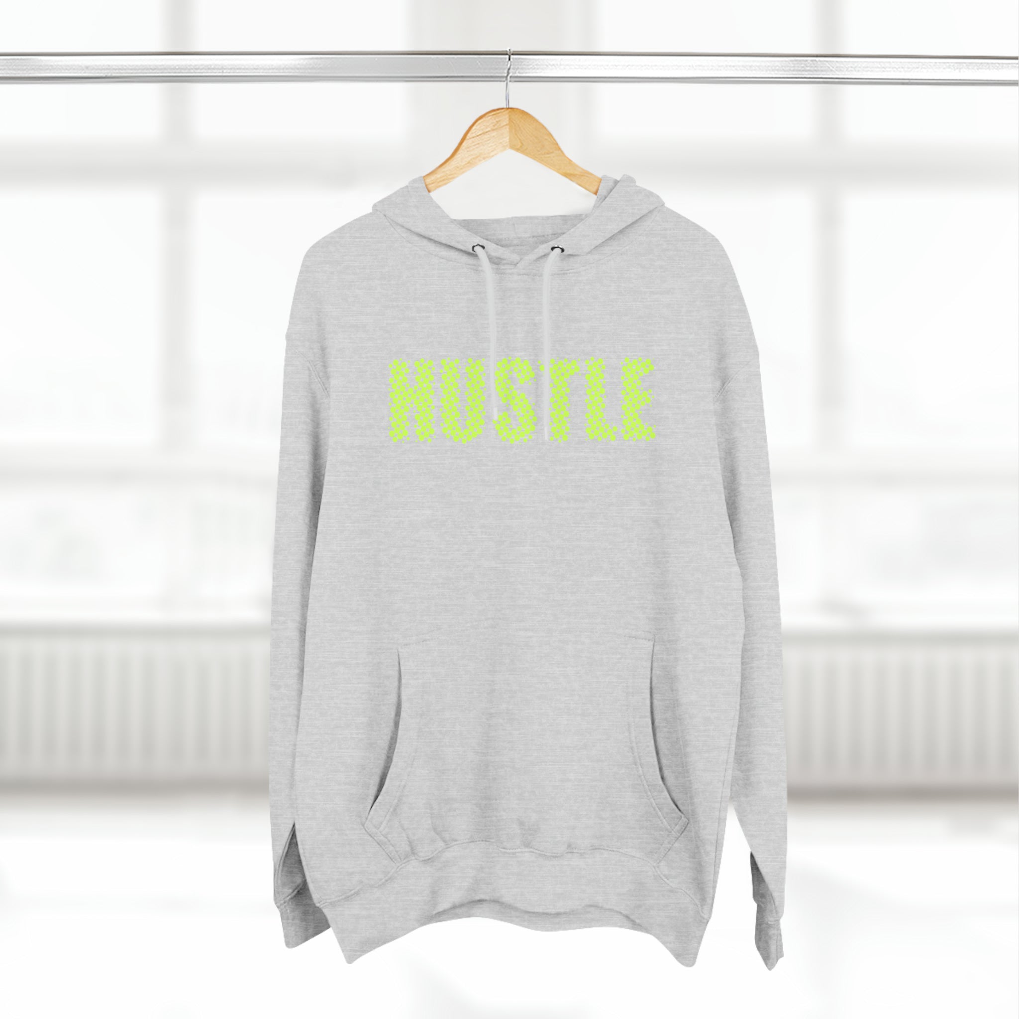 'Hustle' Bold Statement Typographic Design | Unisex Premium Pullover Hoodie - Deez Teez