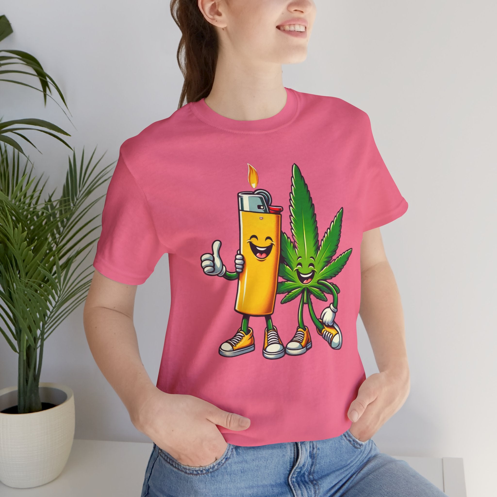 Best Buds Weed T-Shirt | Leaf and Lighter Tee - Deez Teez