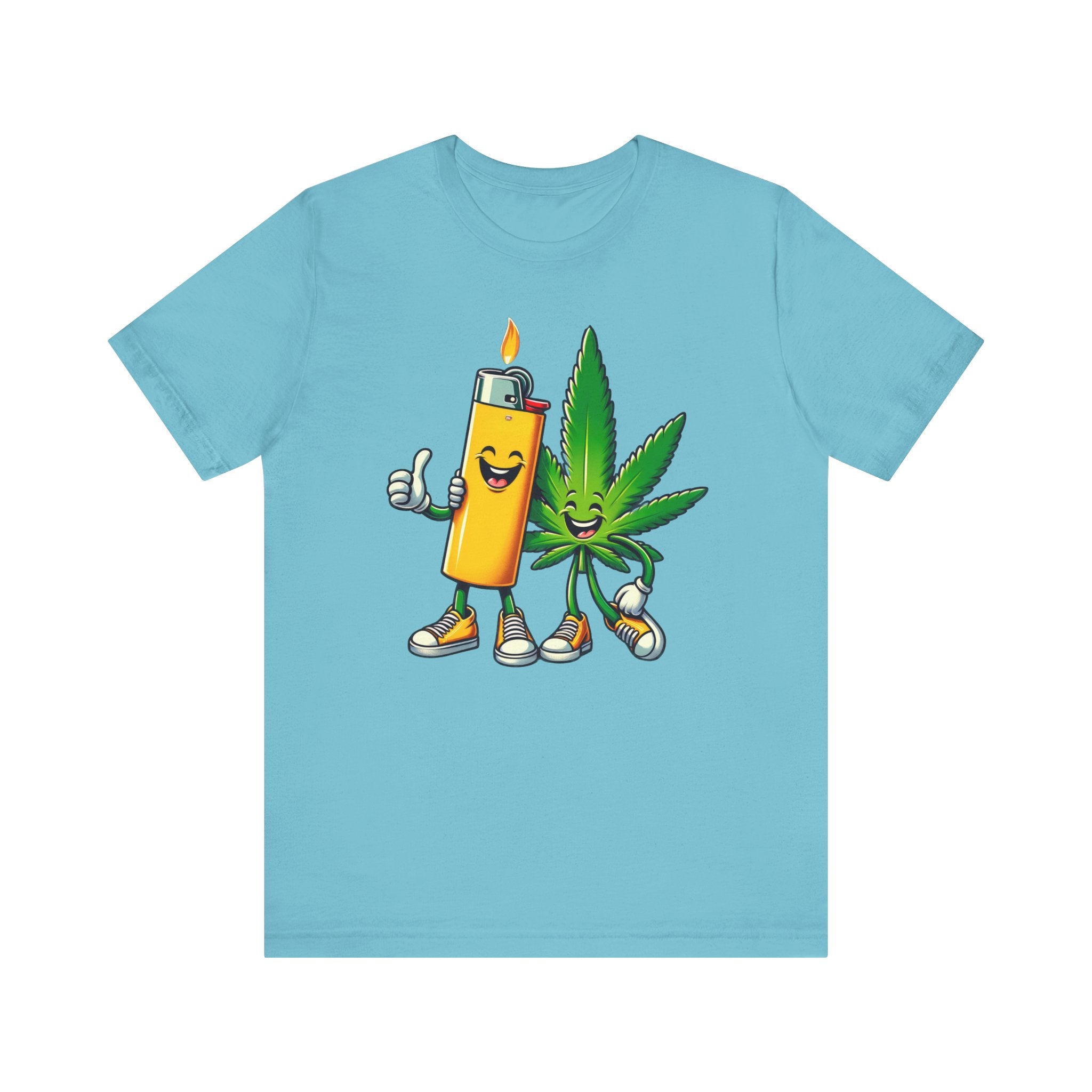 Best Buds Weed T-Shirt | Leaf and Lighter Tee - Deez Teez