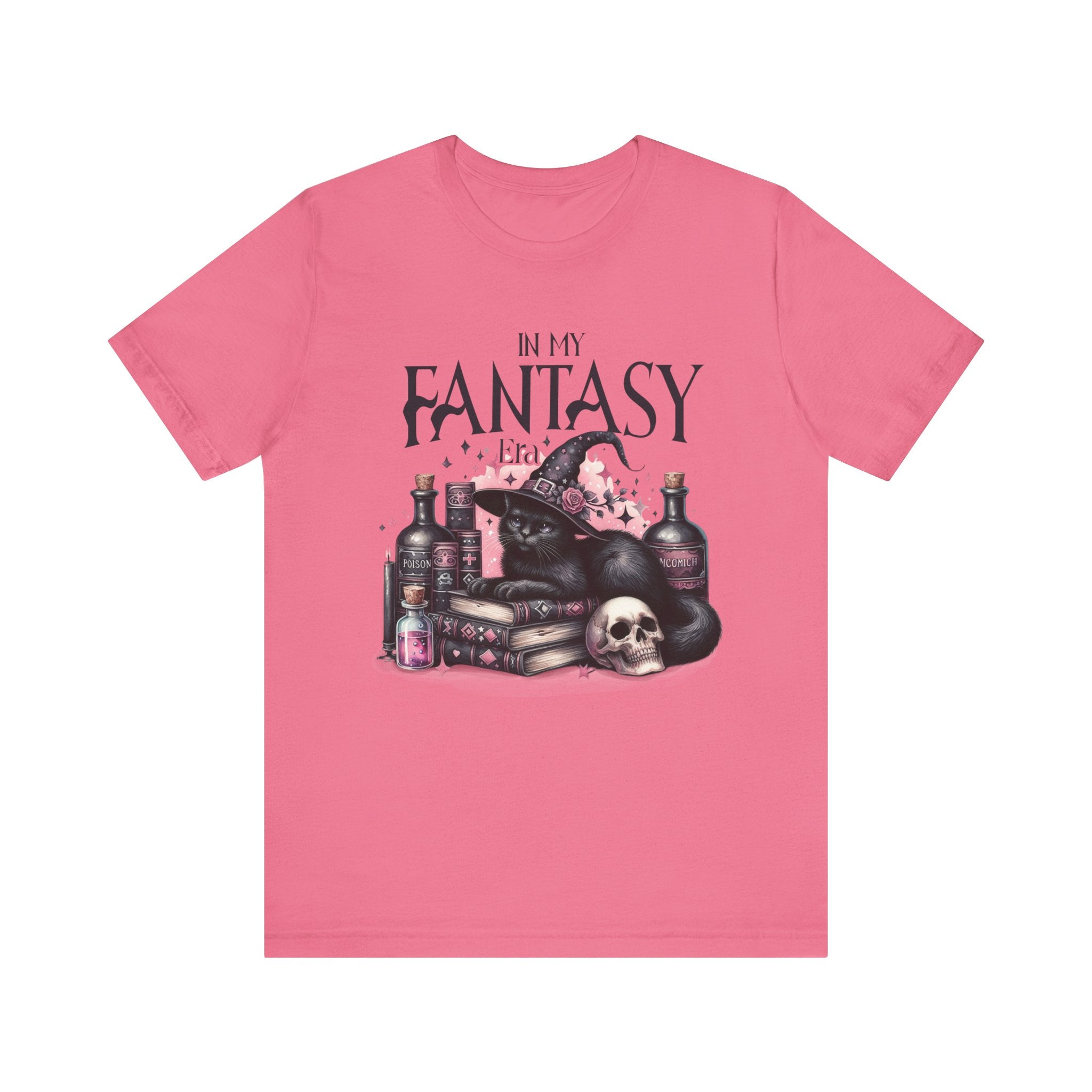 In My Fantasy Era T-Shirt | Black Cat & Cauldron Magical Design - Deez Teez