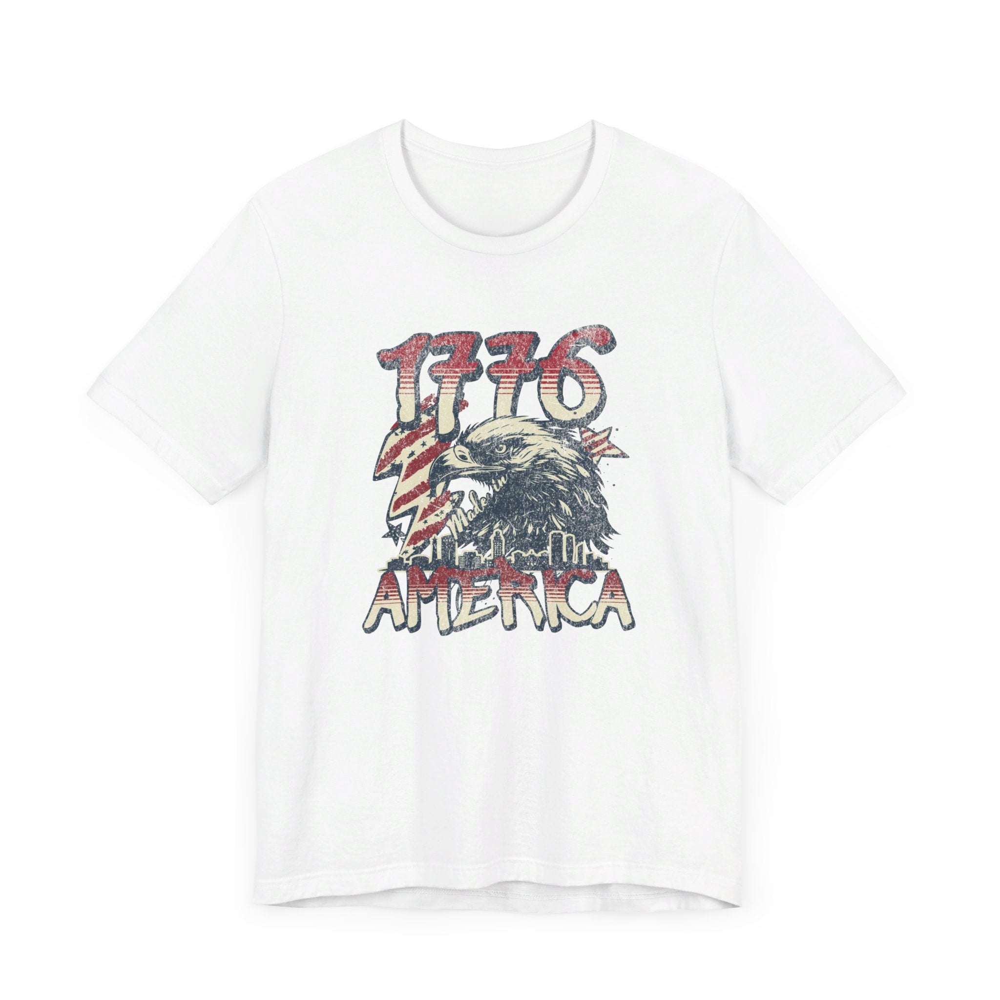 1776 Retro American Patriot T-Shirt | USA Eagle Gift - Deez Teez