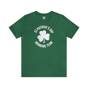 St. Patricks Day Drinking Team Short Sleeve T-Shirt | Irish Courage Group Tee | Holiday Funnies - Deez Teez