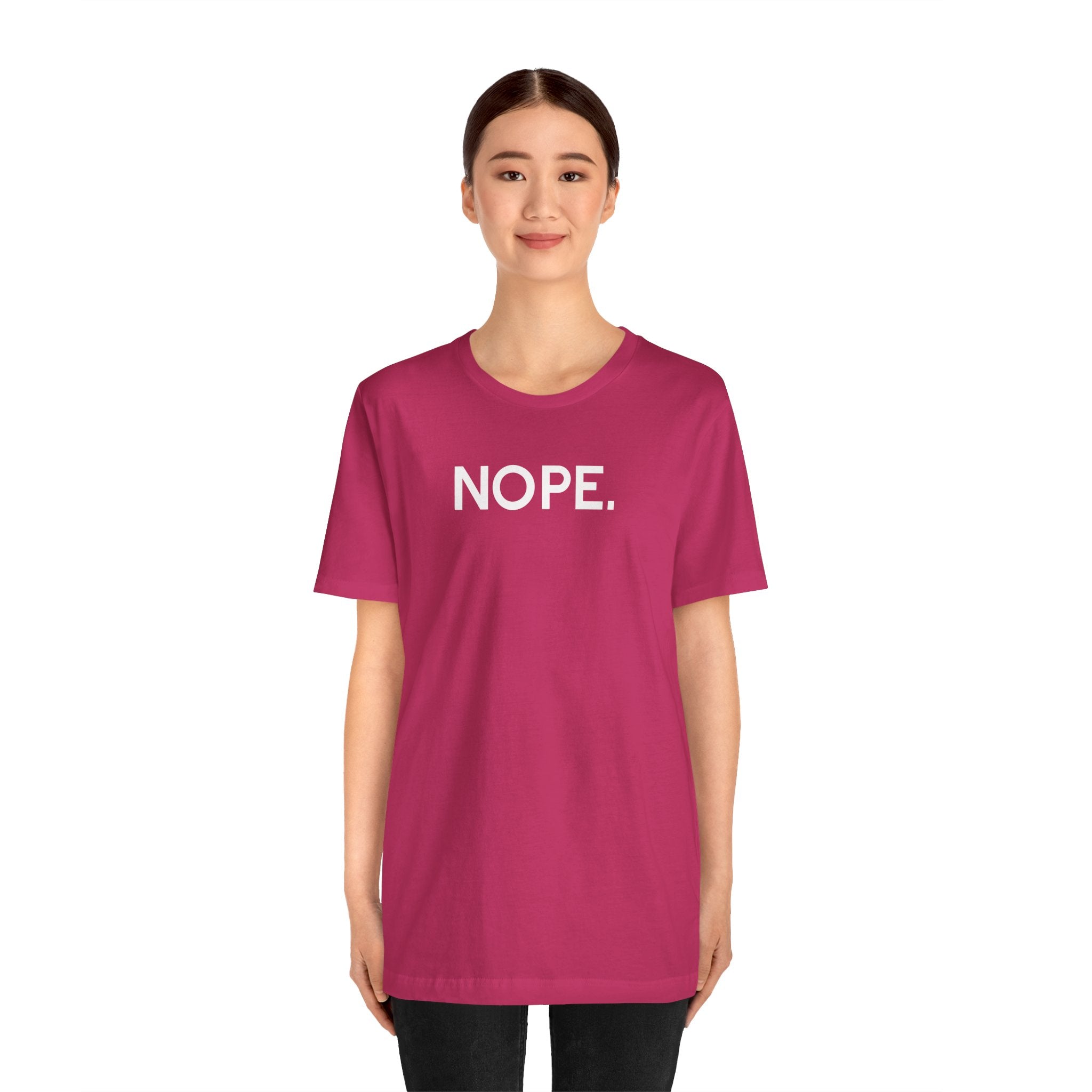 'Nope' Bold Statement Unisex Crewneck T-Shirt - Deez Teez
