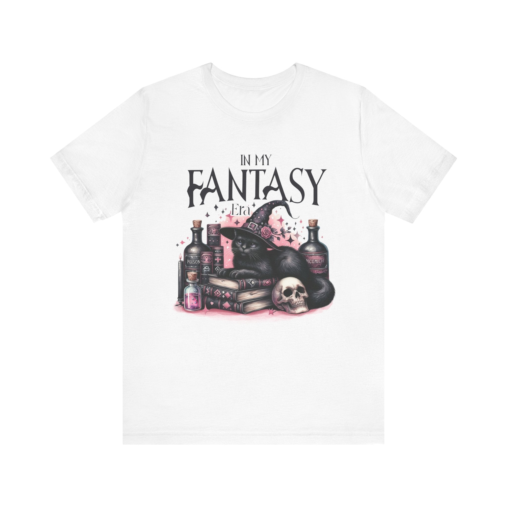 In My Fantasy Era T-Shirt | Black Cat & Cauldron Magical Design - Deez Teez