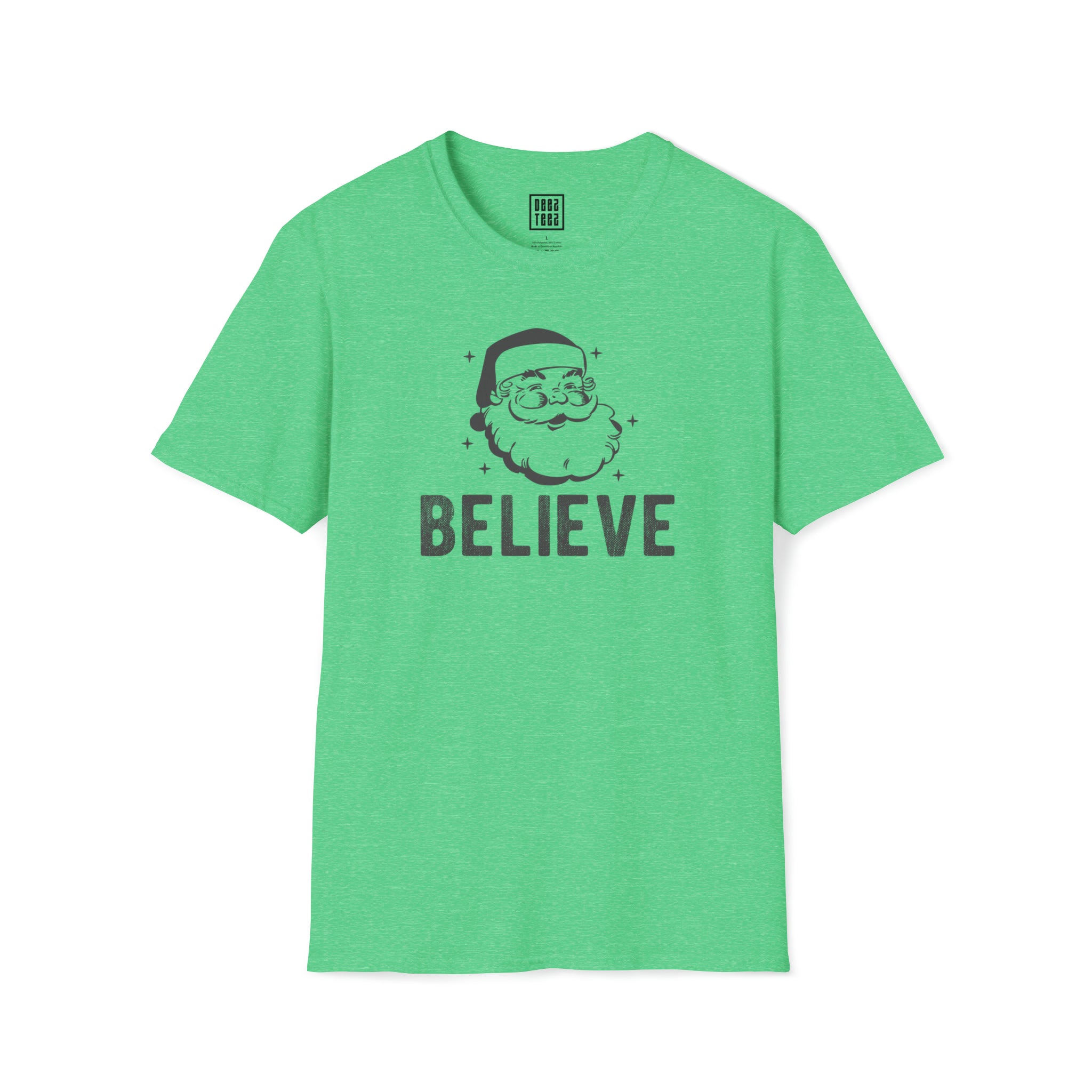 Classic Santa Claus 'Believe' Christmas Softstyle T-Shirt - Deez Teez