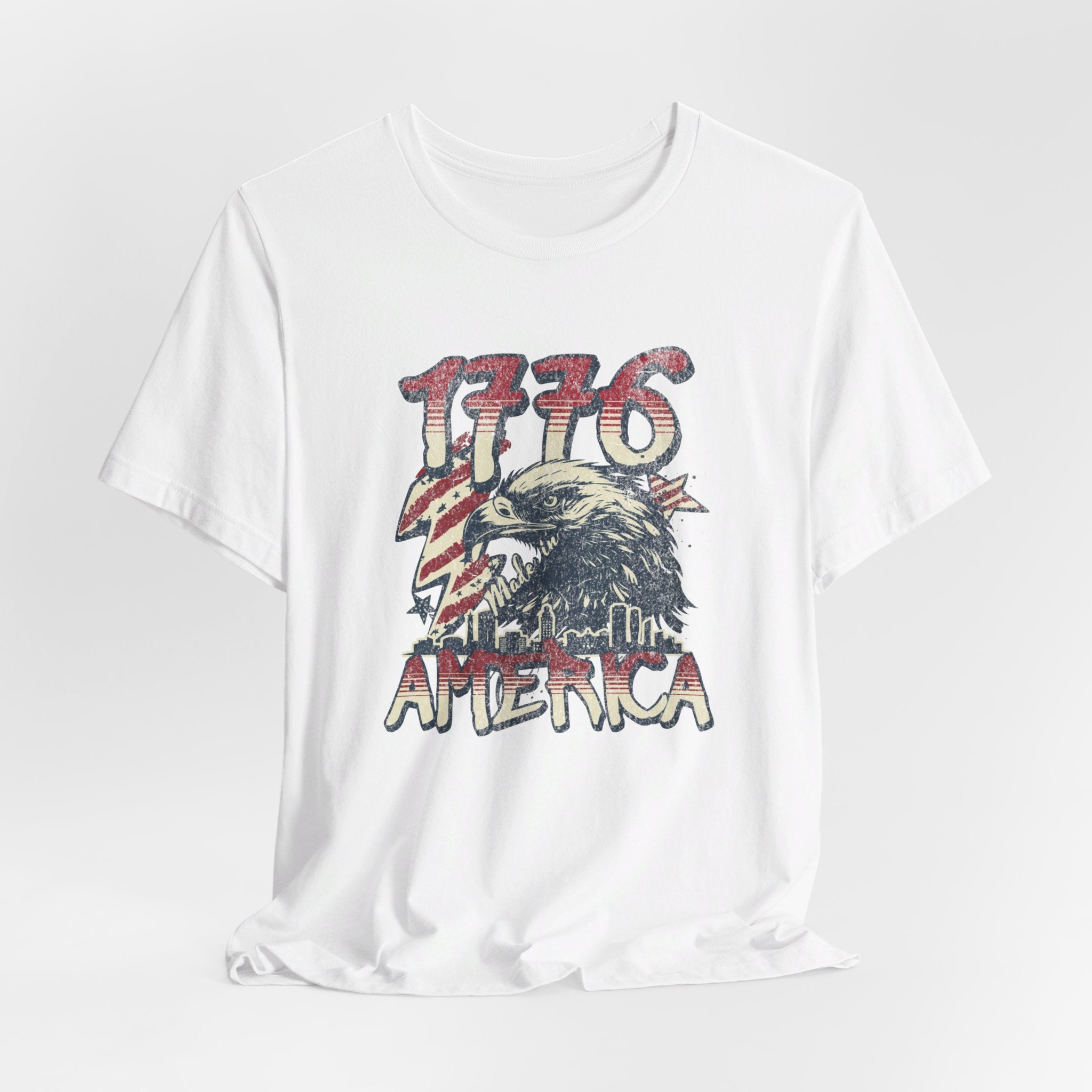 1776 Retro American Patriot T-Shirt | USA Eagle Gift - Deez Teez