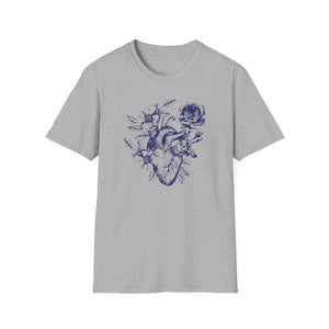 Anatomical Heart Bouquet T-Shirt | Human Heart Illustration Tee