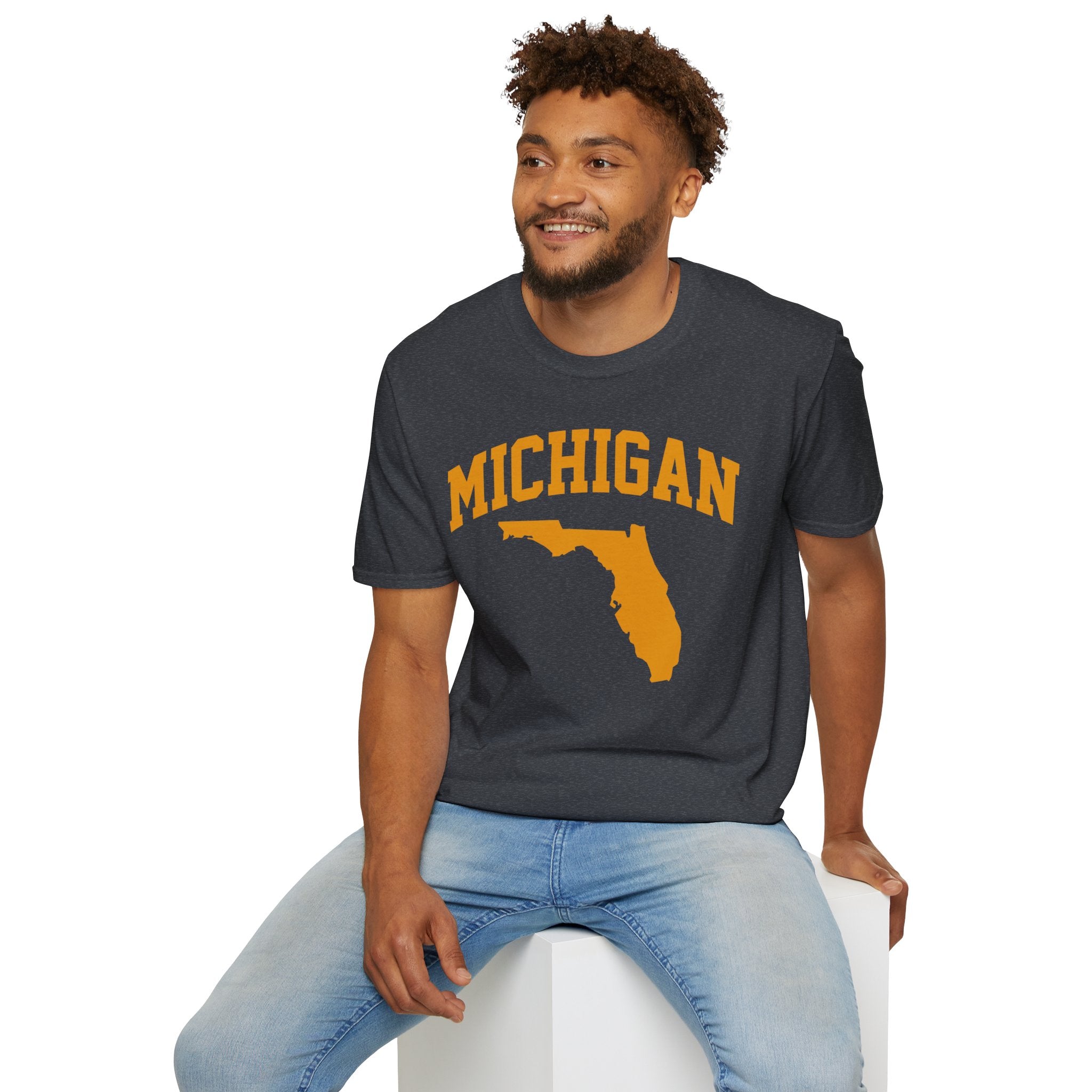 Michigan/Florida Snowbird Satire T-Shirt | Winter Migration Tee - Deez Teez