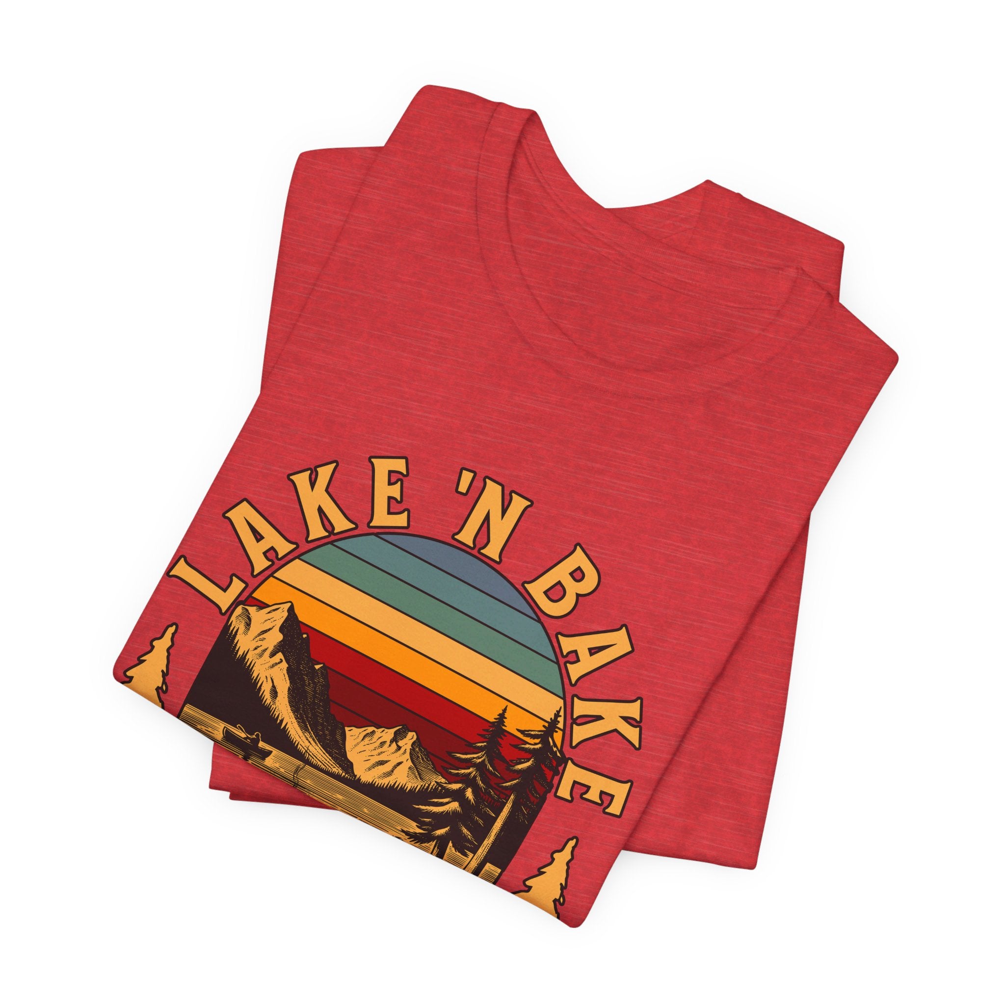 Lake & Bake Splash and Stash Crew Tee | Funny Weed Lake Life T-Shirt - Deez Teez