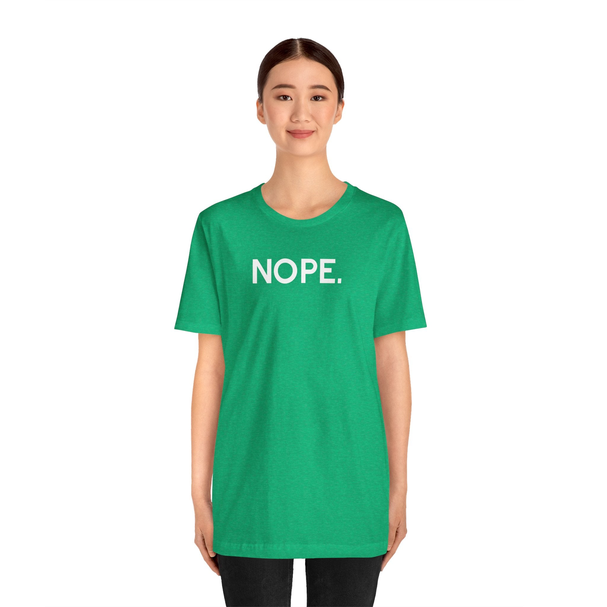 'Nope' Bold Statement Unisex Crewneck T-Shirt - Deez Teez