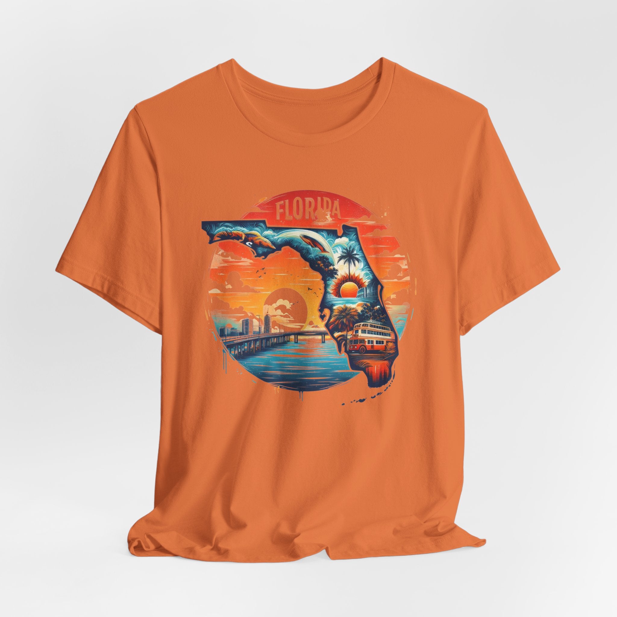Florida State Pride T-Shirt | State Of Florida Graphic Tee - Deez Teez