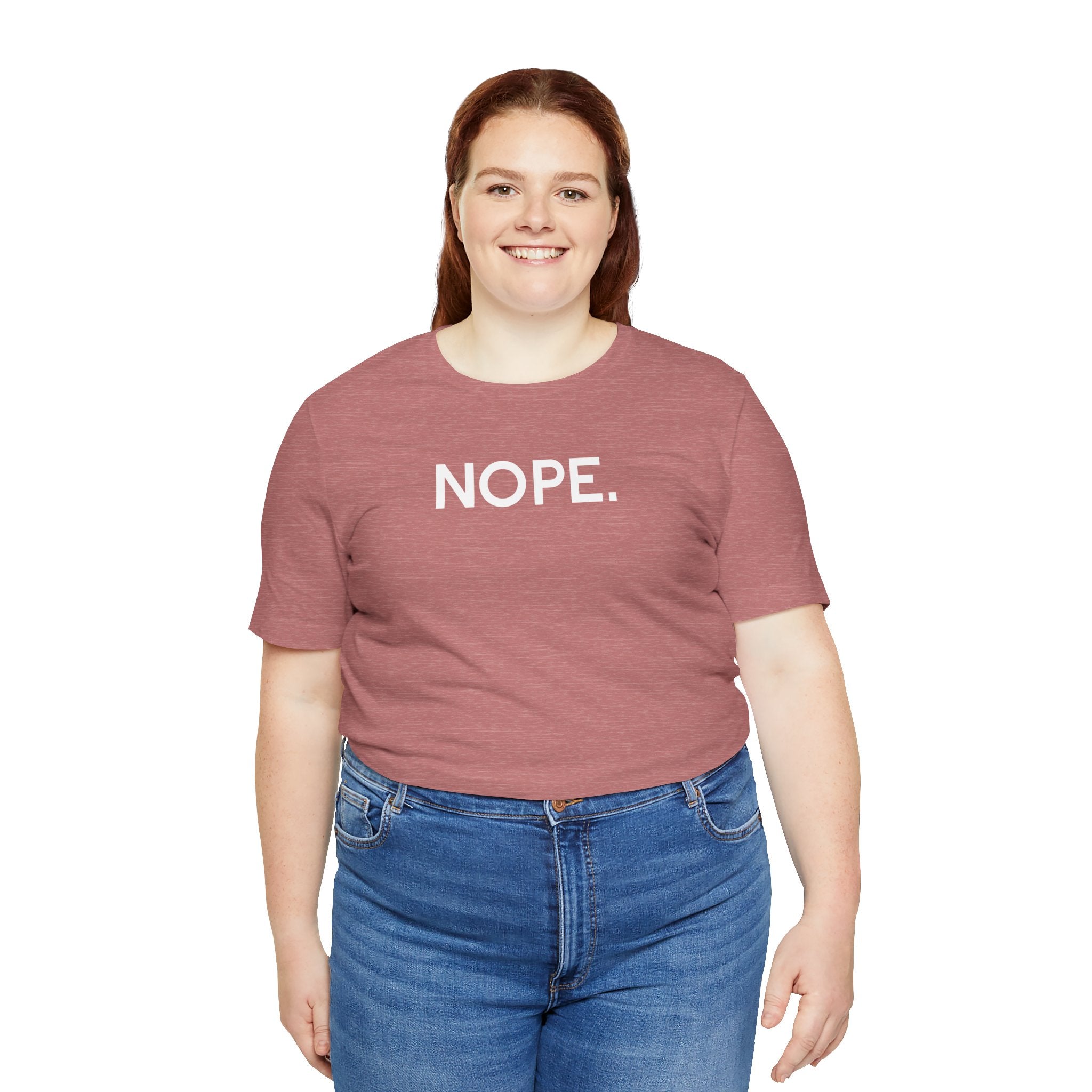 'Nope' Bold Statement Unisex Crewneck T-Shirt - Deez Teez
