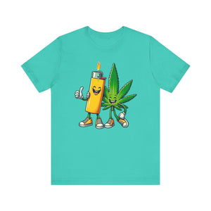 Best Buds Weed T-Shirt | Leaf and Lighter Tee - Deez Teez