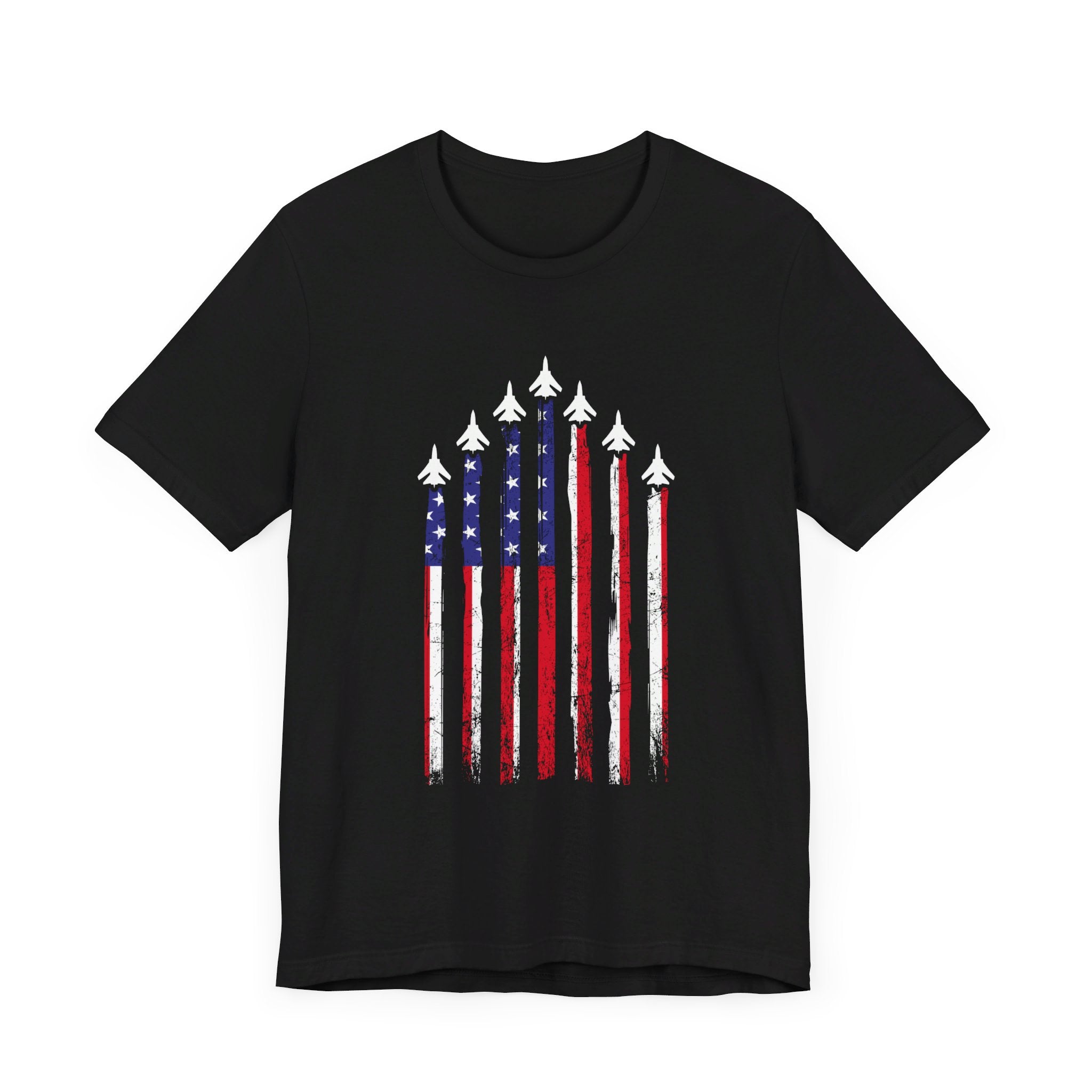 Jets Flying the American Flag T-Shirt | US Airman Patriotic Tee - Deez Teez