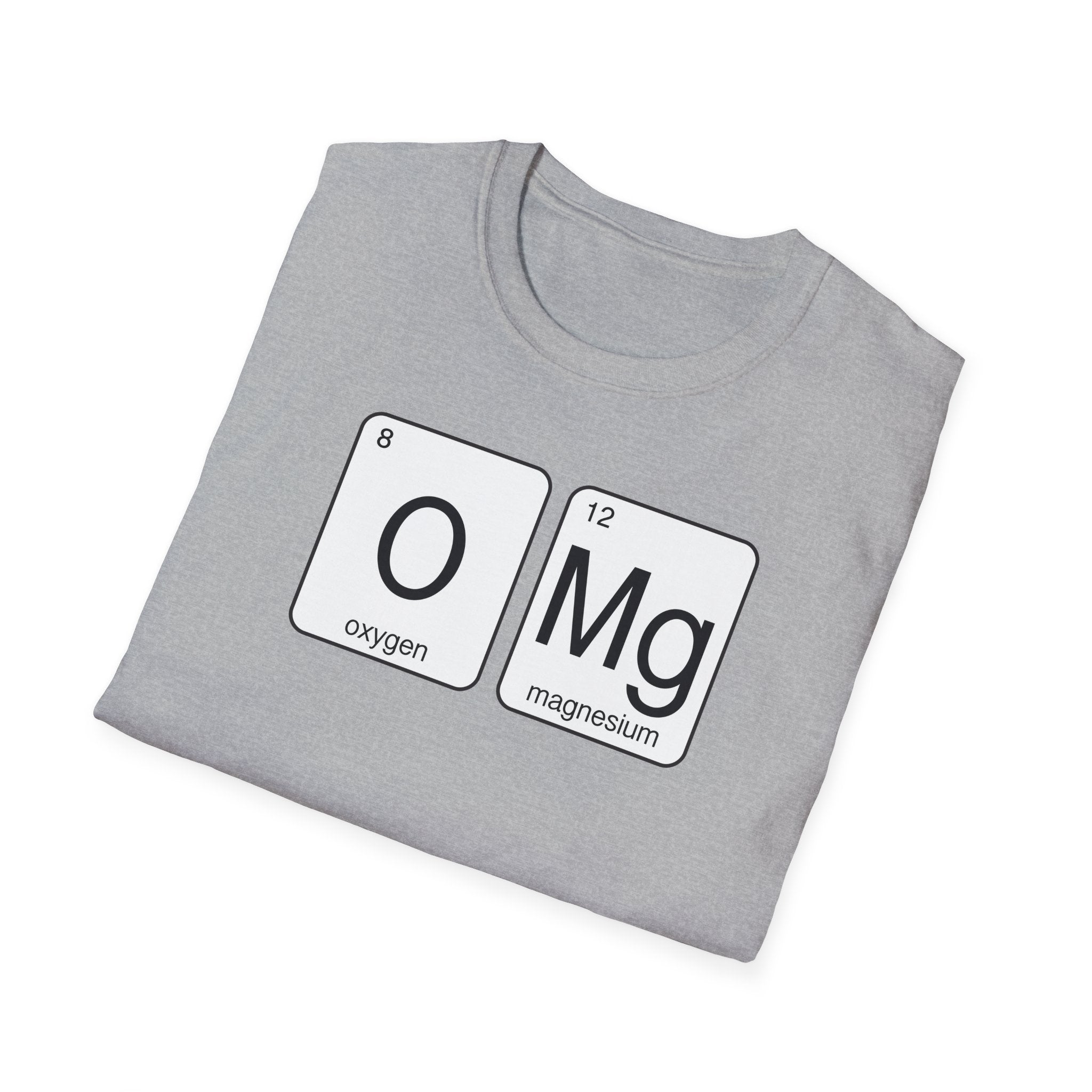 'OMG' Periodic Table Humor T-Shirt | Oxygen Magnesium Elemental Humor Tee