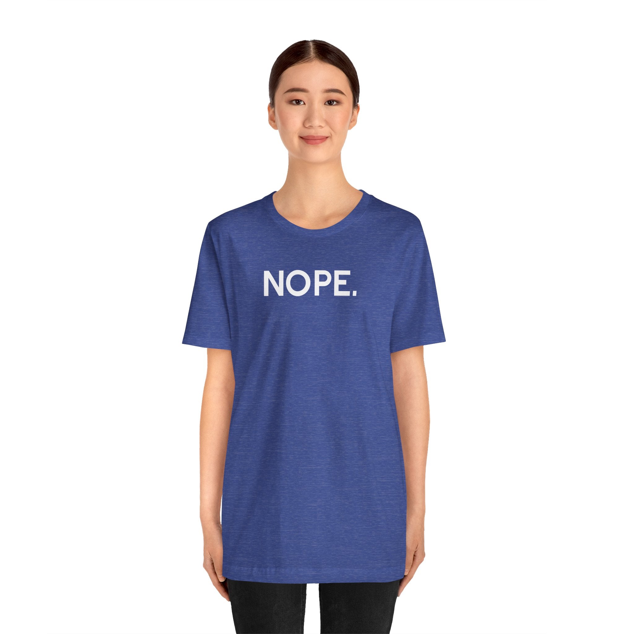 'Nope' Bold Statement Unisex Crewneck T-Shirt - Deez Teez