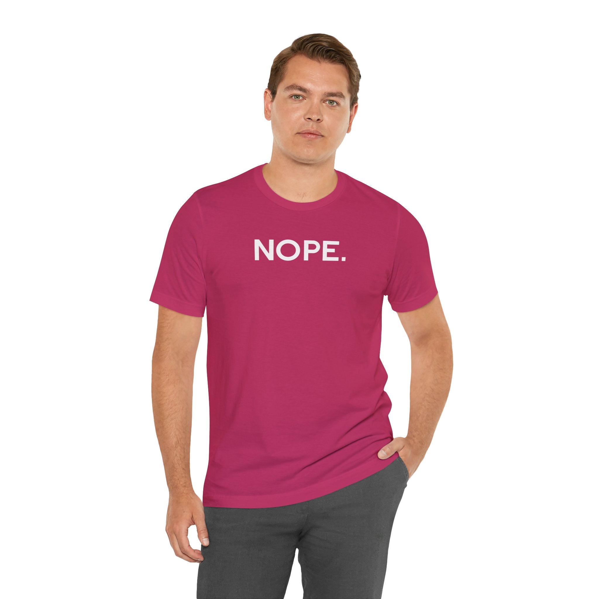 'Nope' Bold Statement Unisex Crewneck T-Shirt - Deez Teez