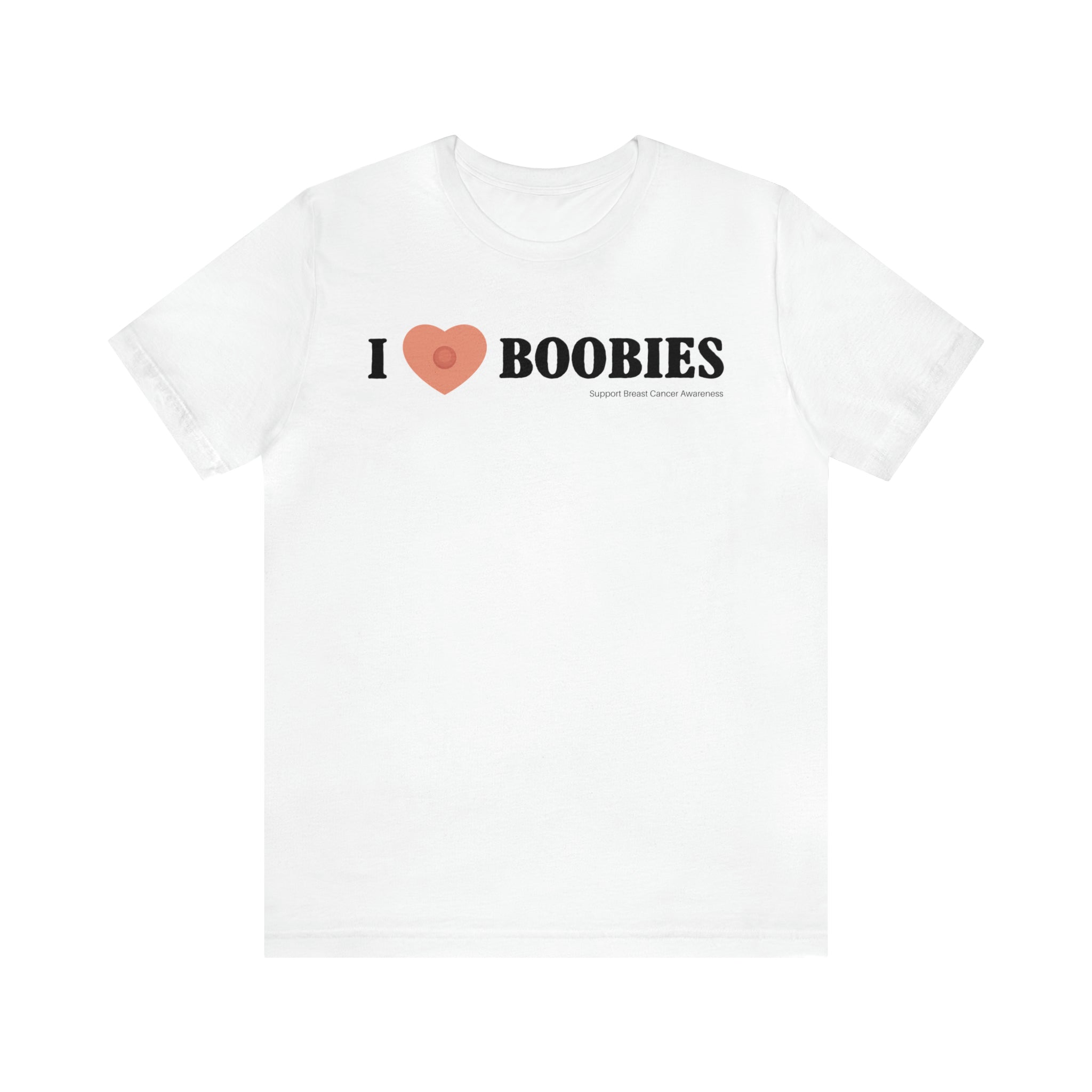 I Heart Boobies - Breast Cancer Awareness T-Shirt - Deez Teez