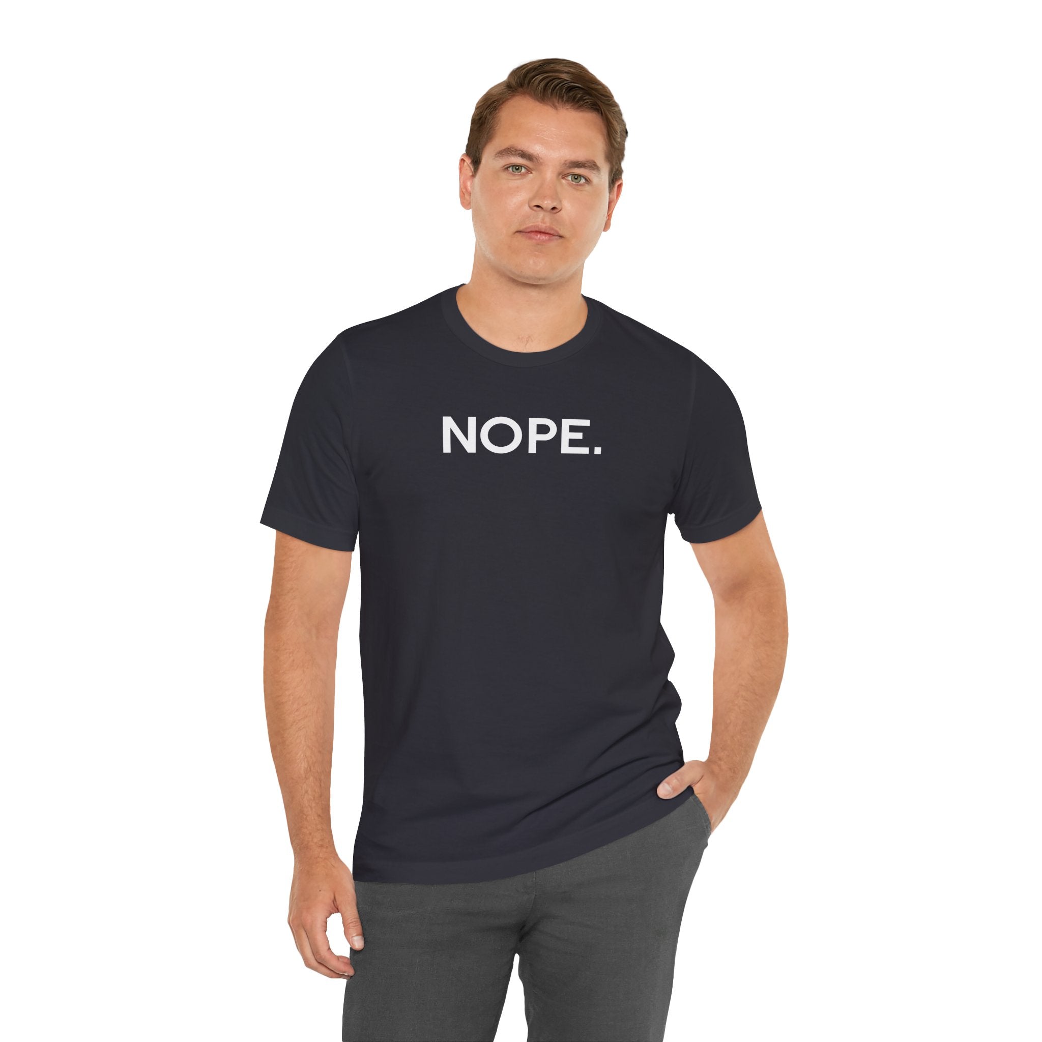 'Nope' Bold Statement Unisex Crewneck T-Shirt - Deez Teez