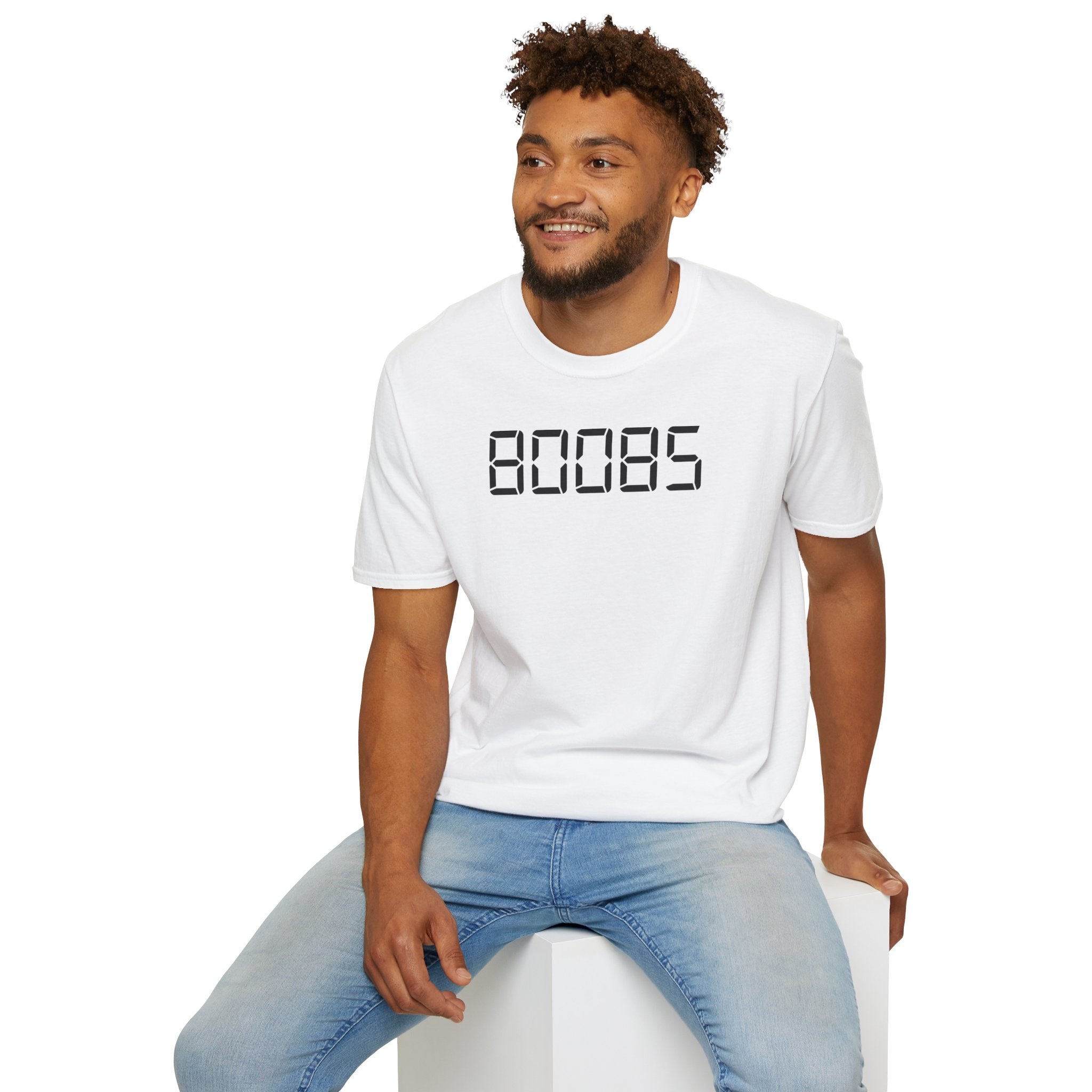 80085 'BOOBS' T-Shirt | Funny Calculator Display Text Tee