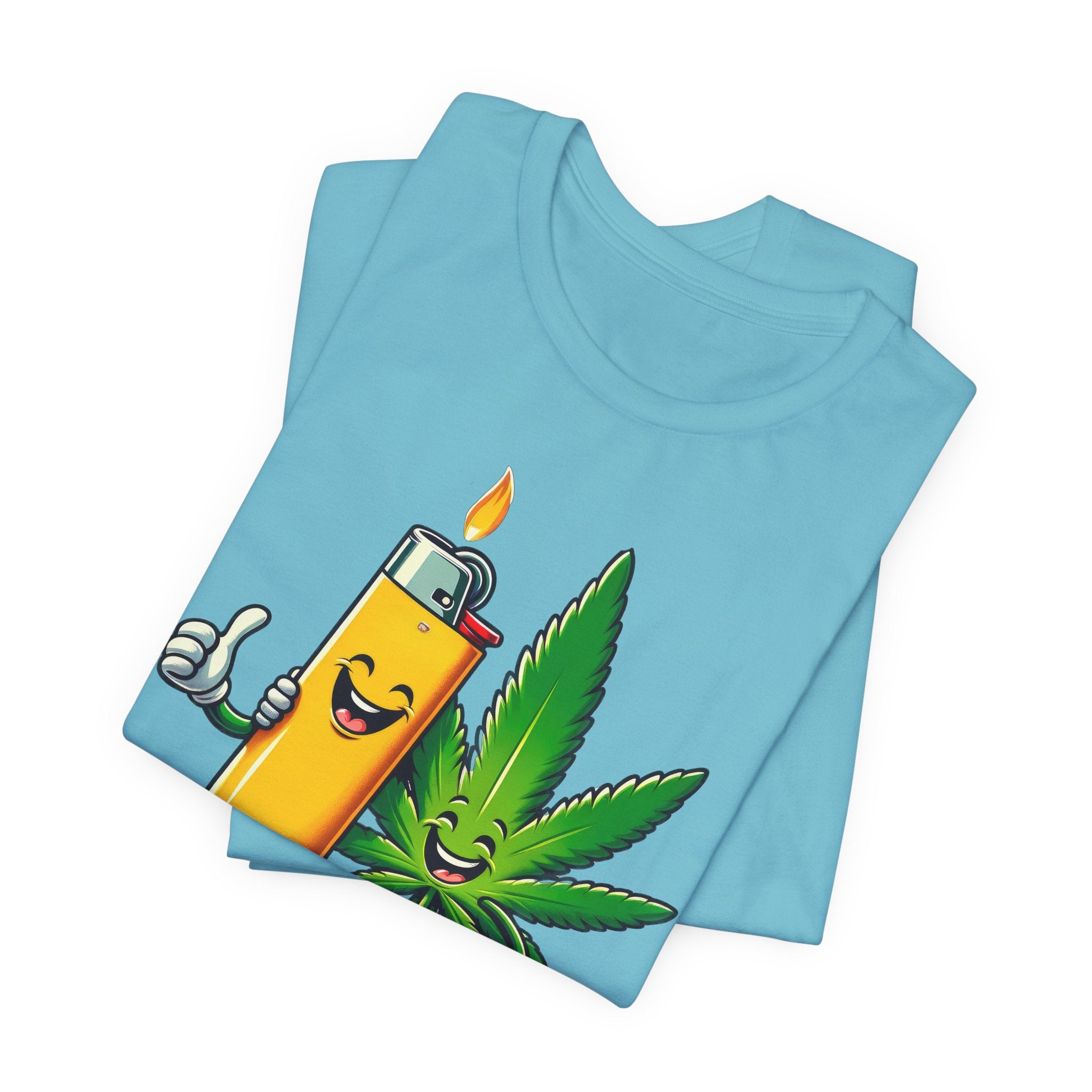 Best Buds Weed T-Shirt | Leaf and Lighter Tee - Deez Teez