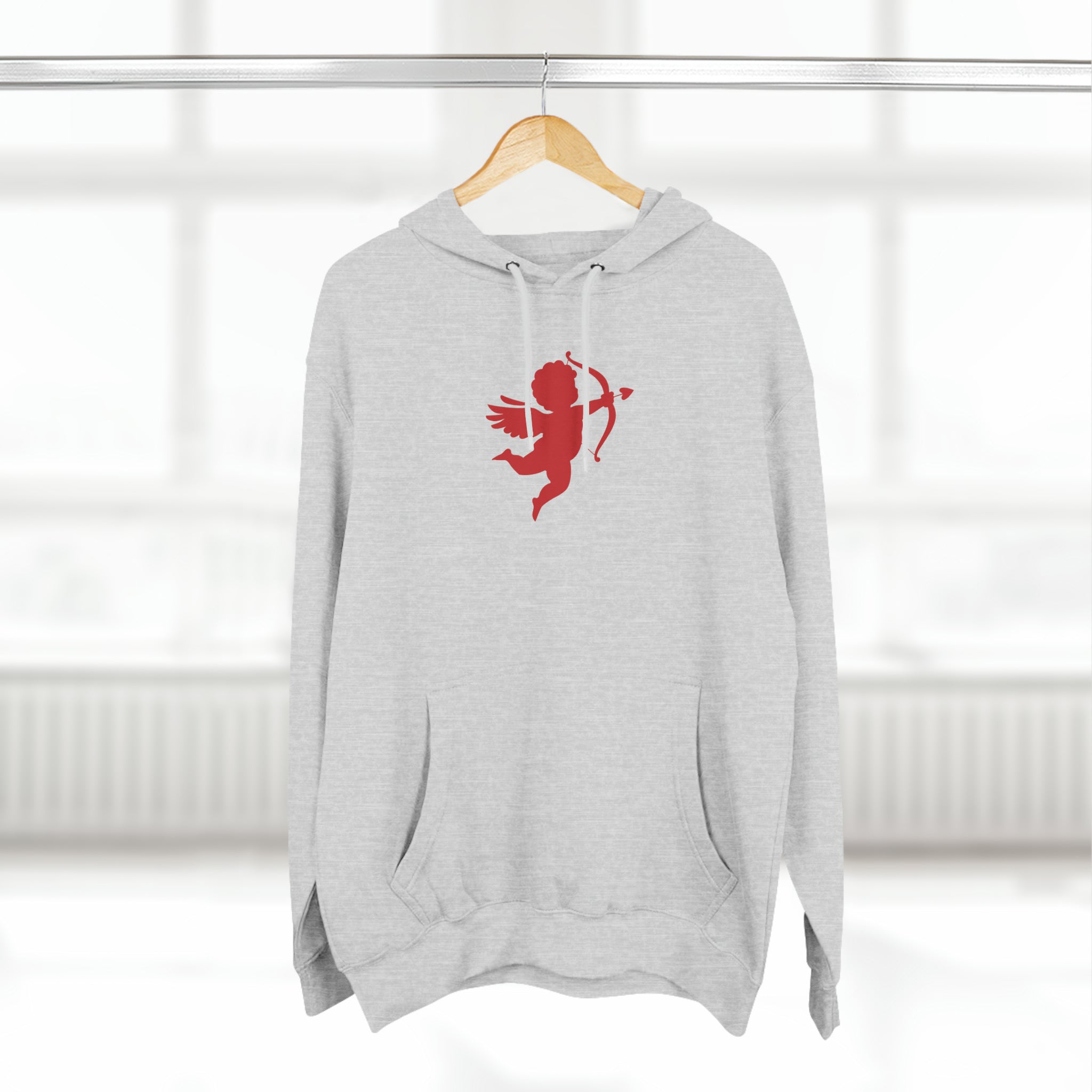 Cupid Silhouette Valentine Graphic | Valentine's Day Hoodie | Cupid's Arrow Design - Deez Teez