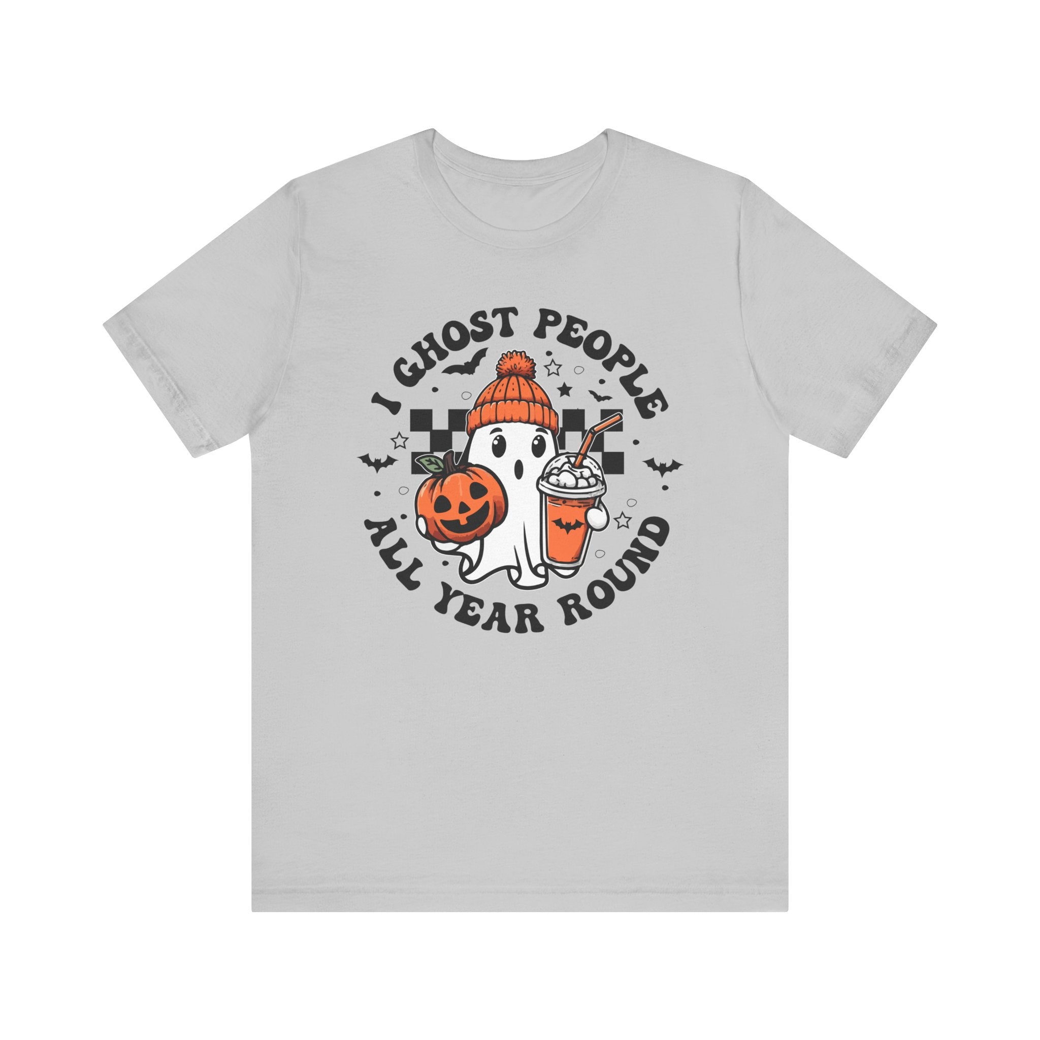 'I Ghost People Year Round' Cute Halloween T-Shirt - Deez Teez