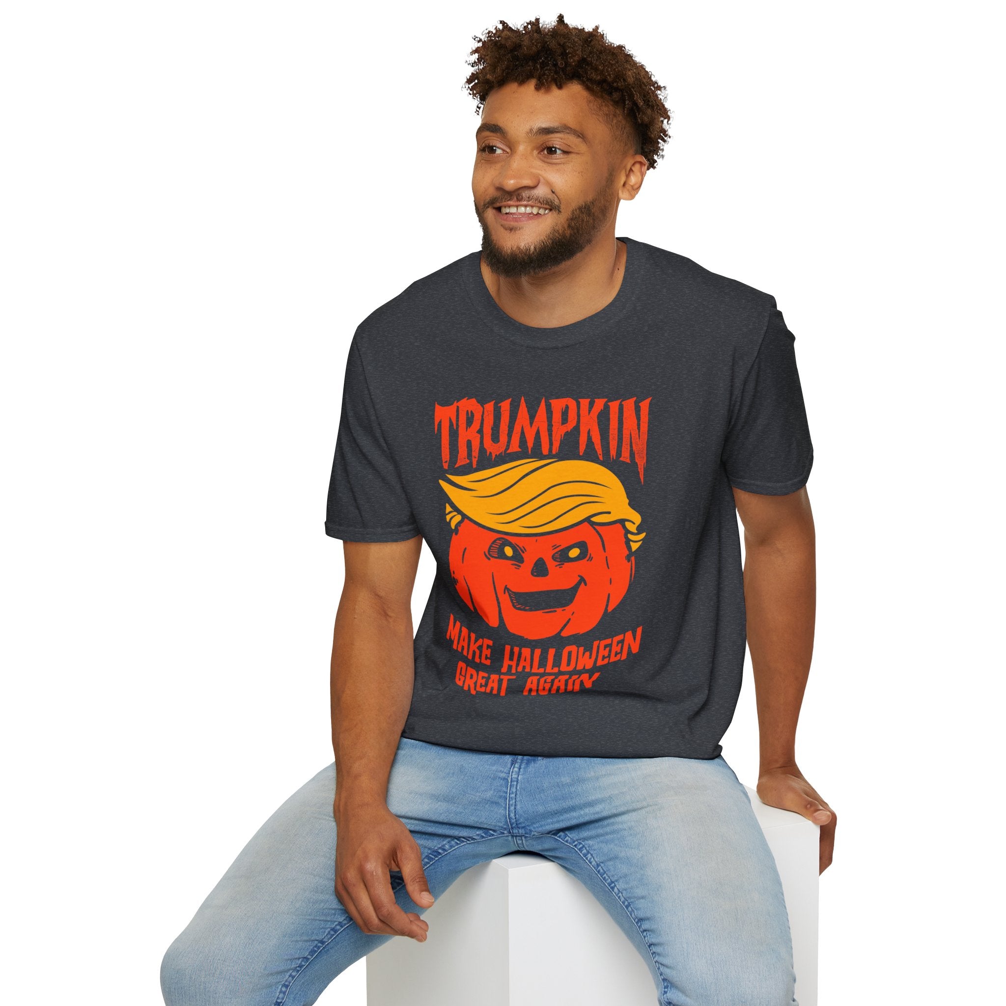 Trumpkin: Make Halloween Great Again Tee | Combover Pumpkin Donald Trump T-Shirt