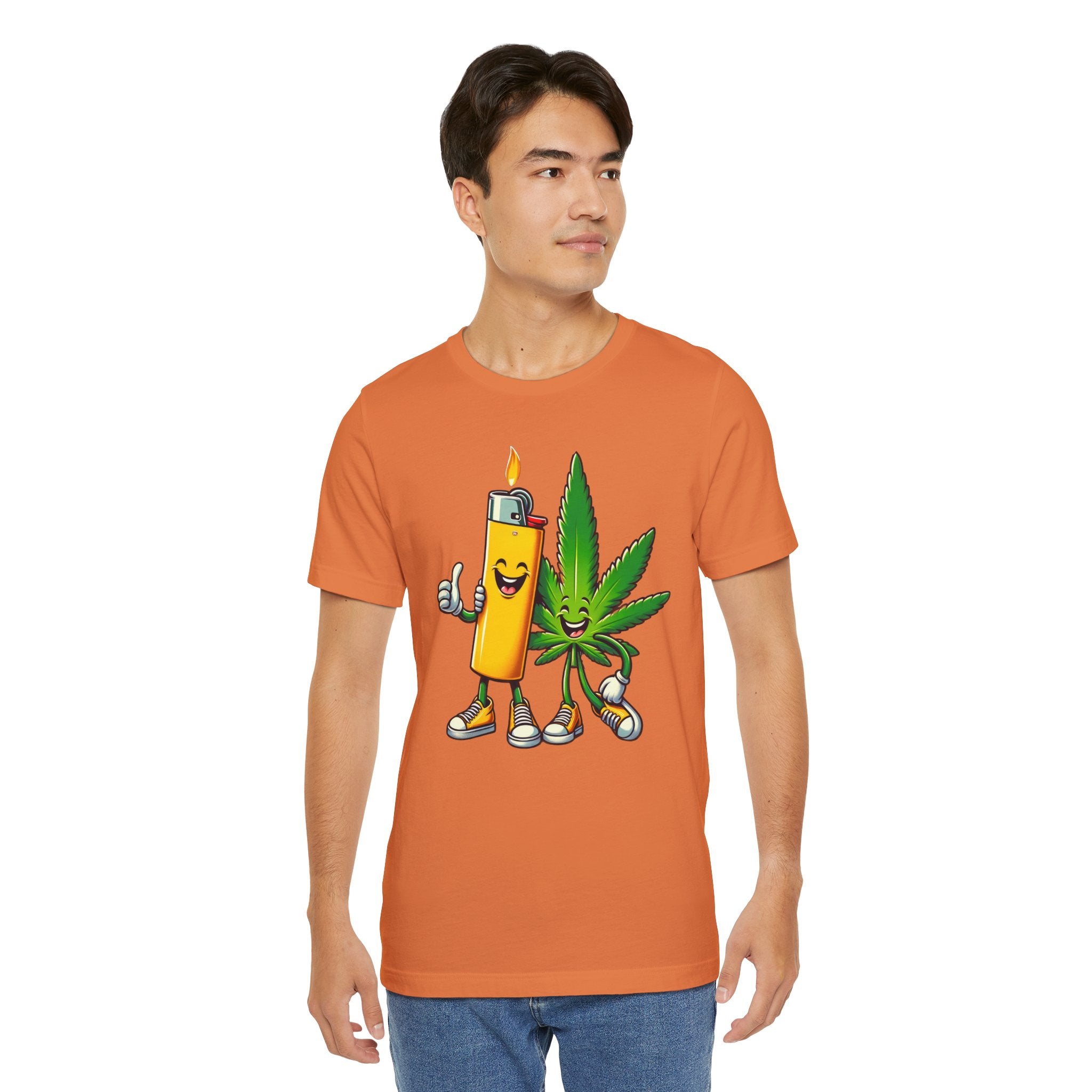 Best Buds Weed T-Shirt | Leaf and Lighter Tee - Deez Teez