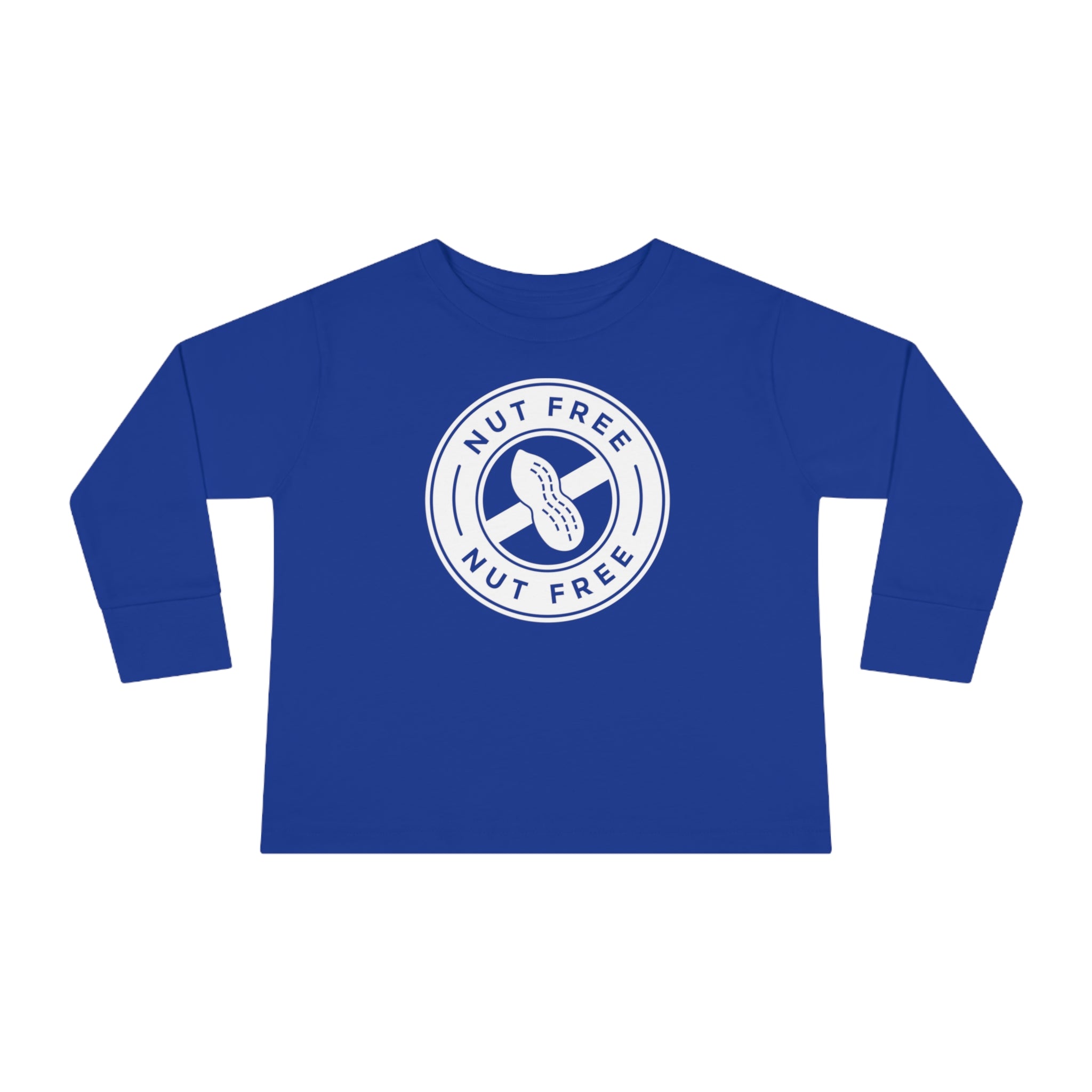 'Nut Free' Allergy Alert | Toddler Long Sleeve T-Shirt - Deez Teez