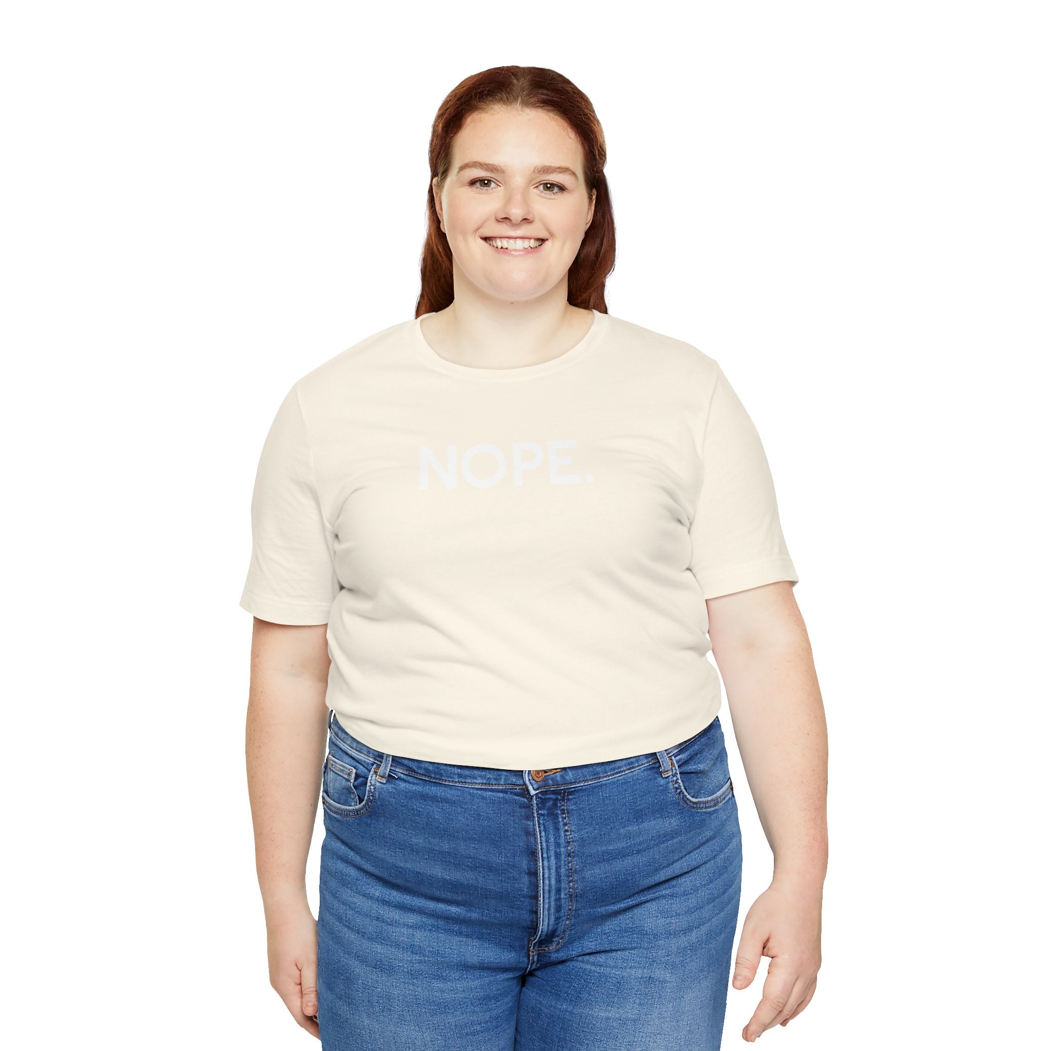 'Nope' Bold Statement Unisex Crewneck T-Shirt - Deez Teez