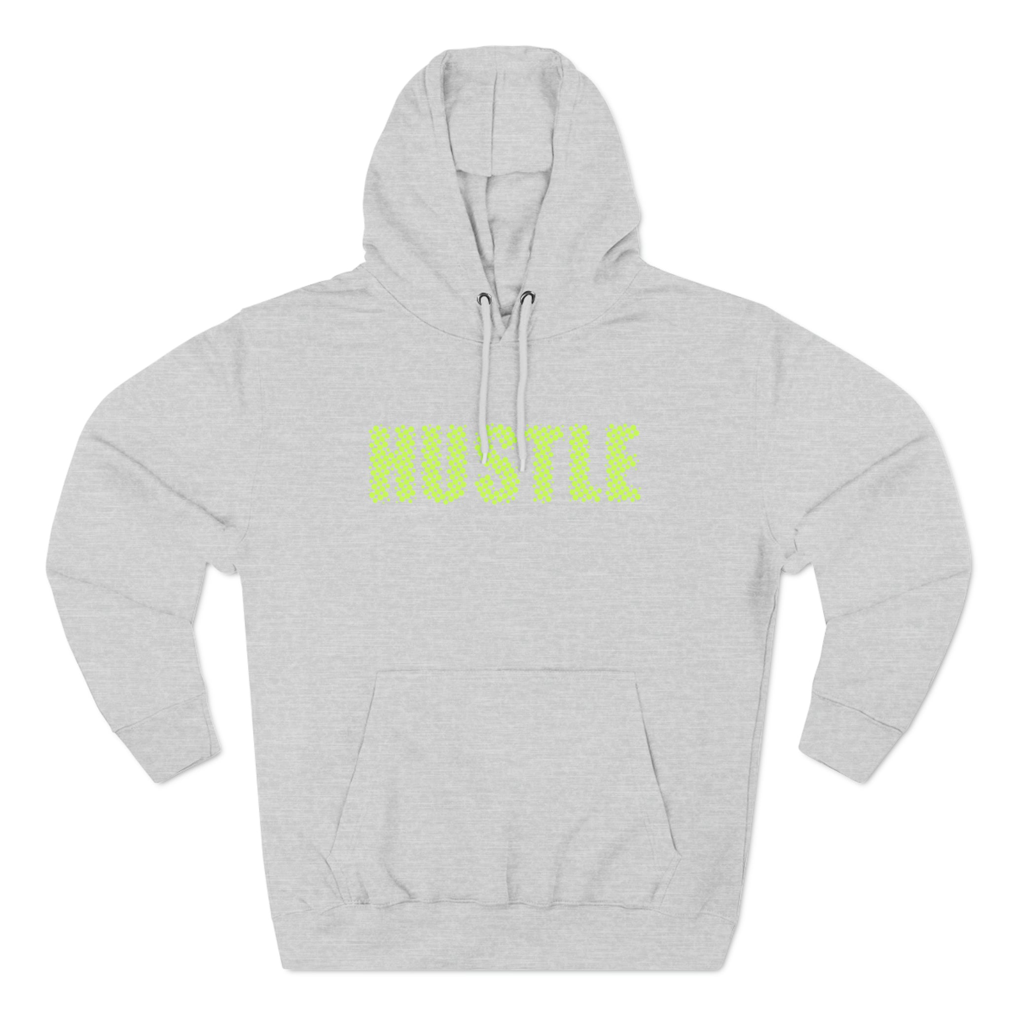 'Hustle' Bold Statement Typographic Design | Unisex Premium Pullover Hoodie - Deez Teez