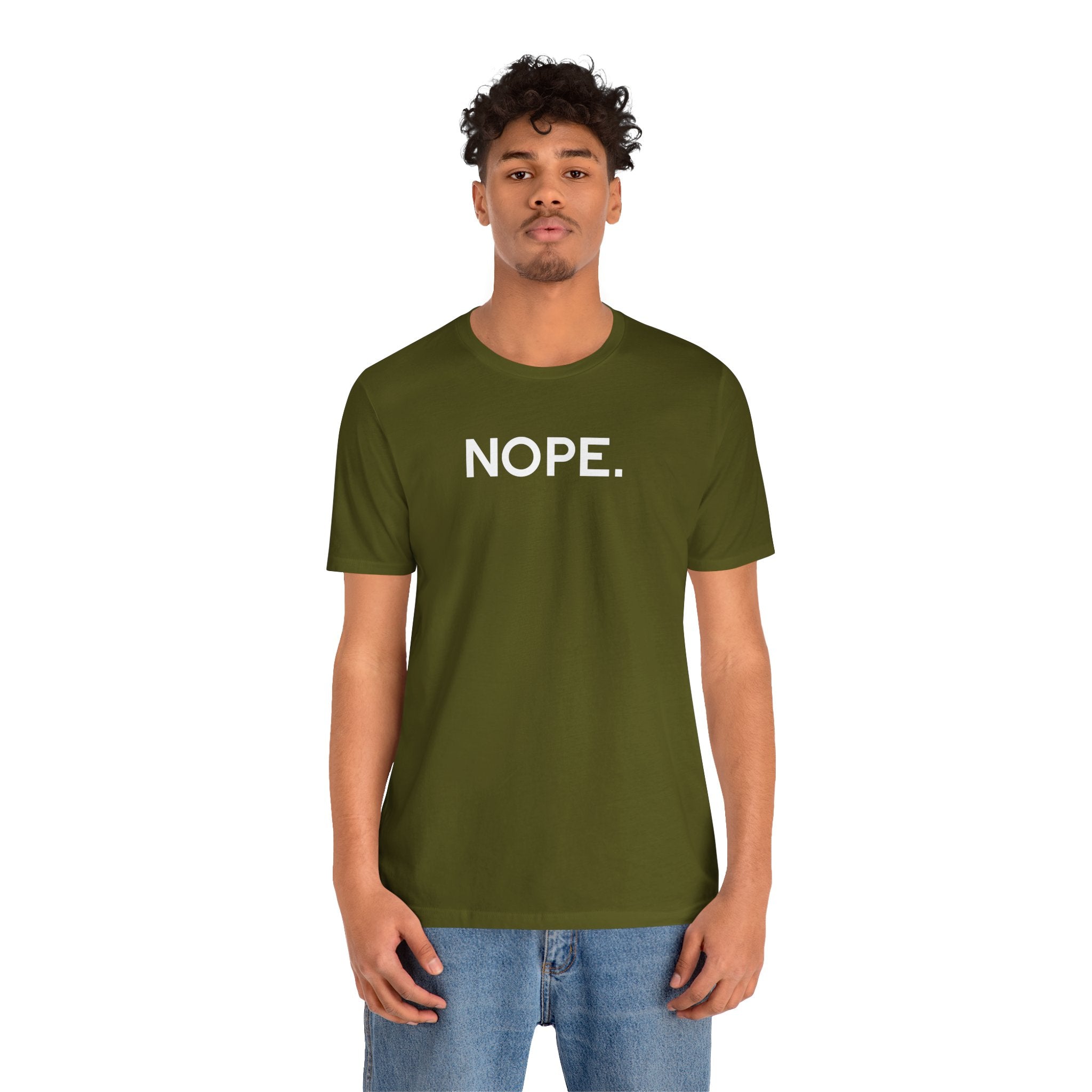 'Nope' Bold Statement Unisex Crewneck T-Shirt - Deez Teez