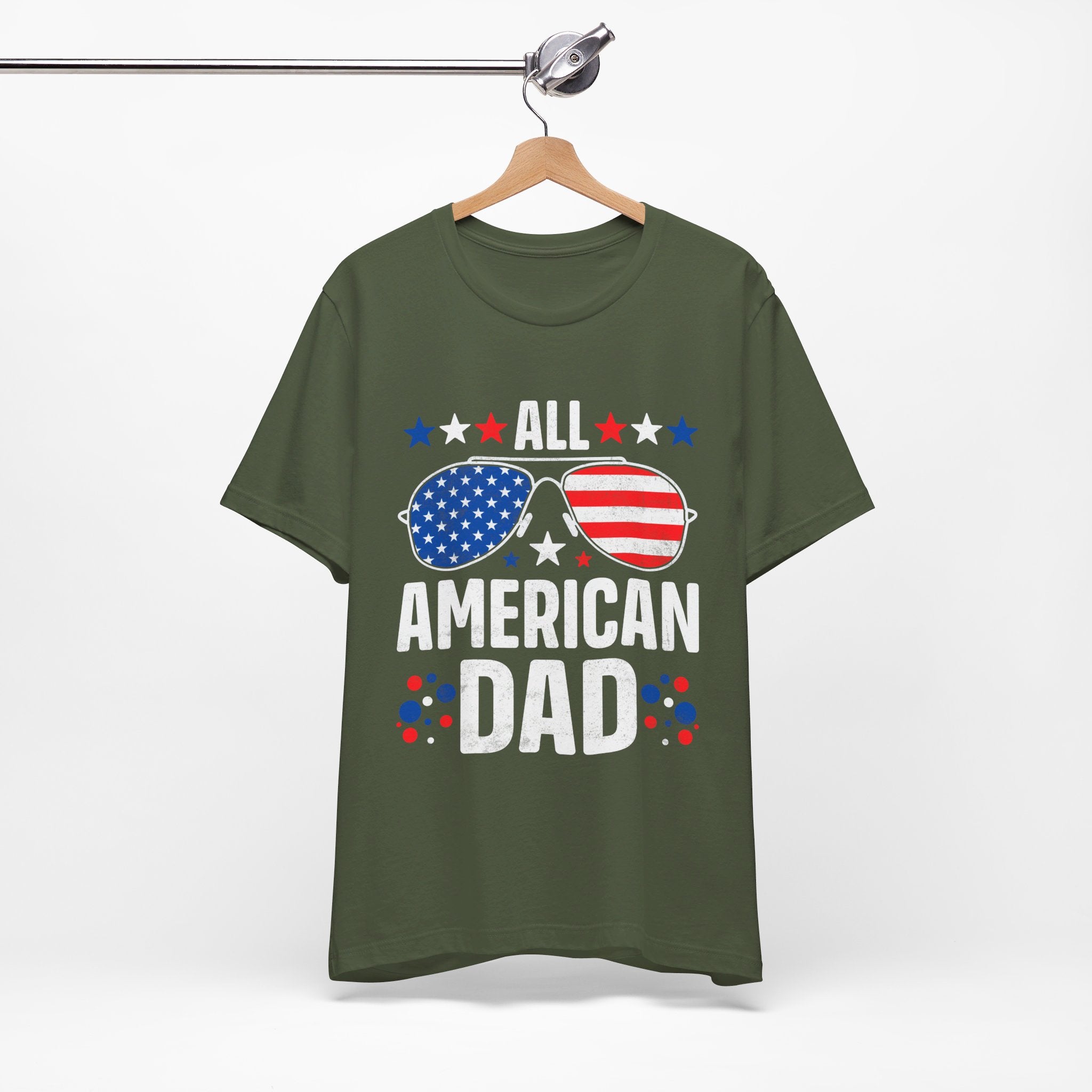 All American Dad T-Shirt | Patriotic Gift for Dad - Deez Teez