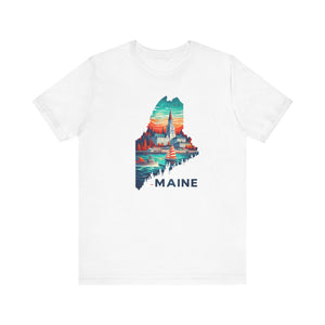 Maine State Pride Tee | State of Main Colorful Graphic Tshirt - Deez Teez