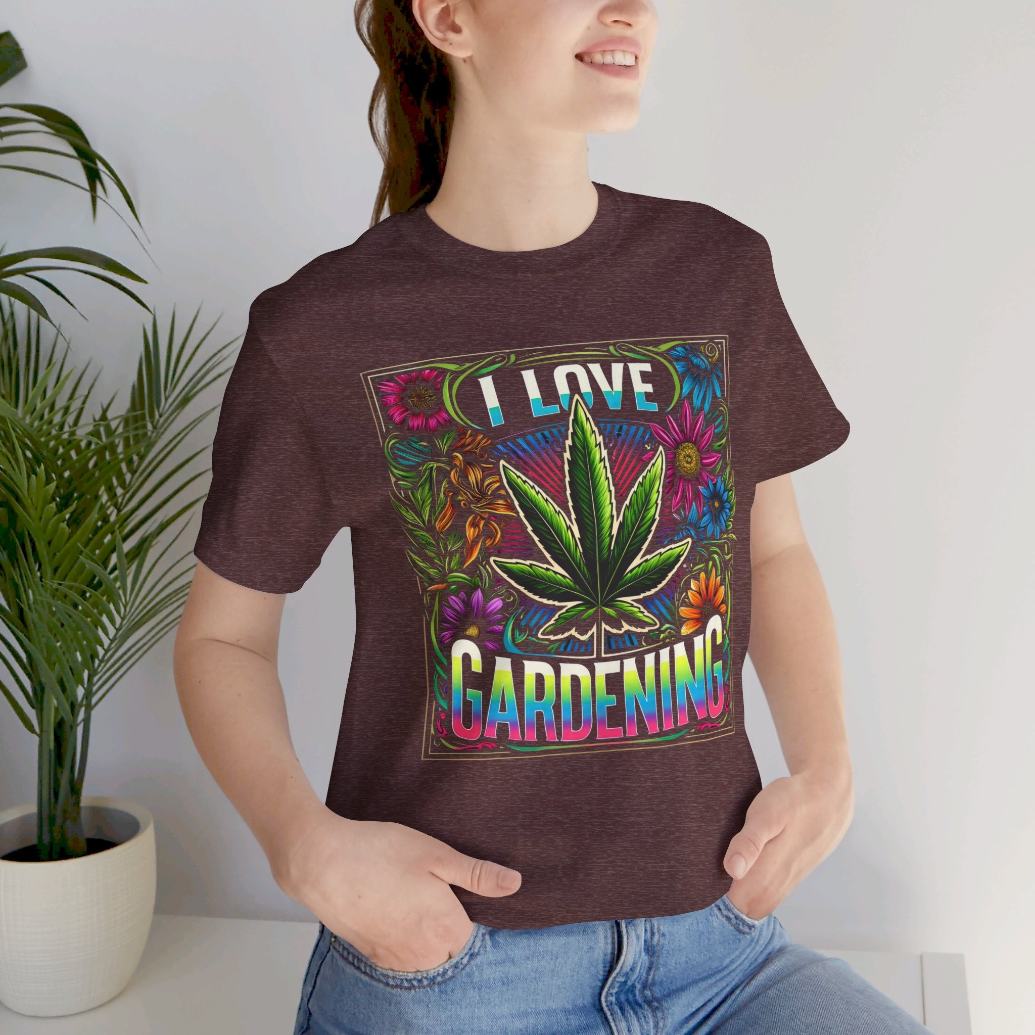 'I Love Gardening' Cannabis Graphic T-Shirt | - Deez Teez