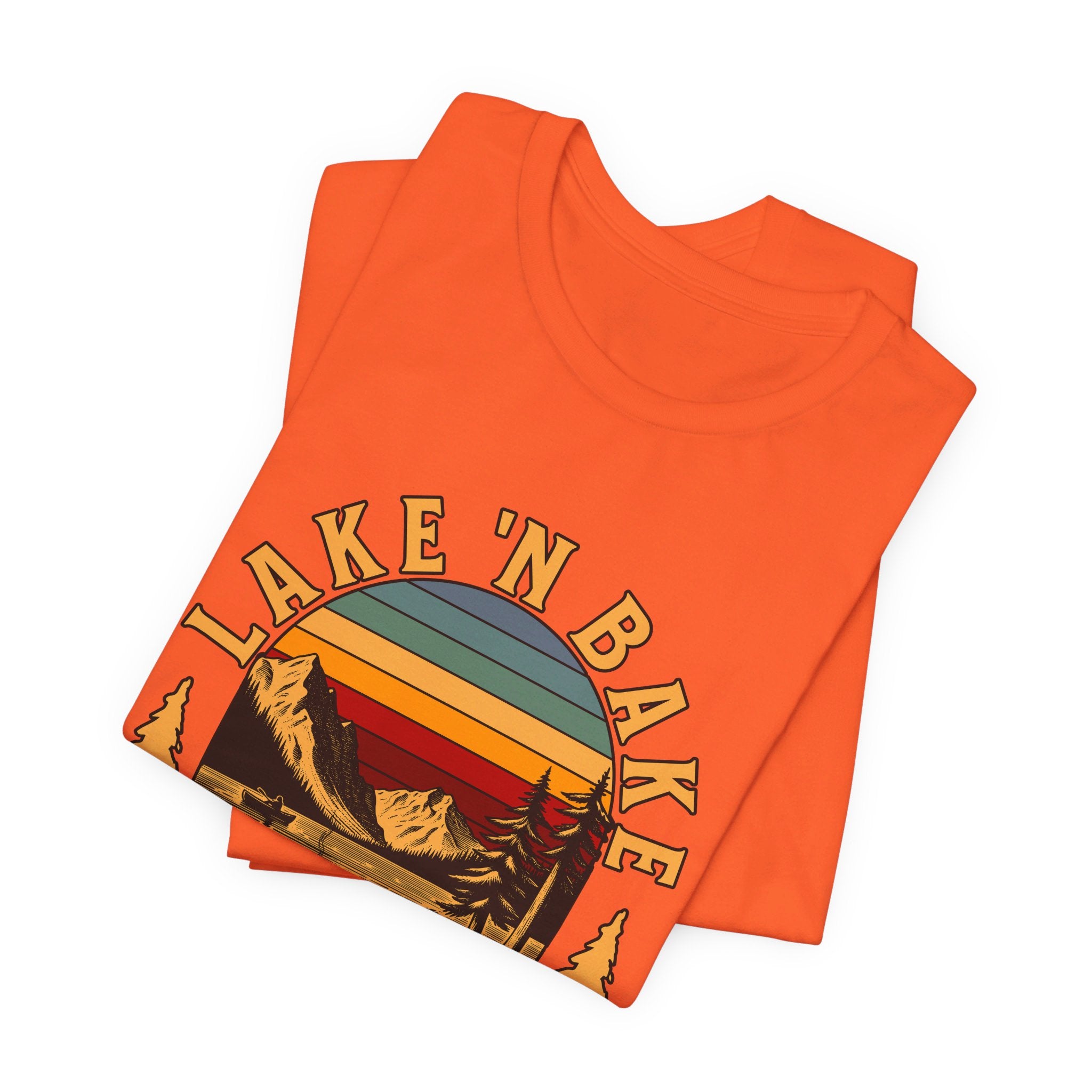 Lake & Bake Splash and Stash Crew Tee | Funny Weed Lake Life T-Shirt - Deez Teez