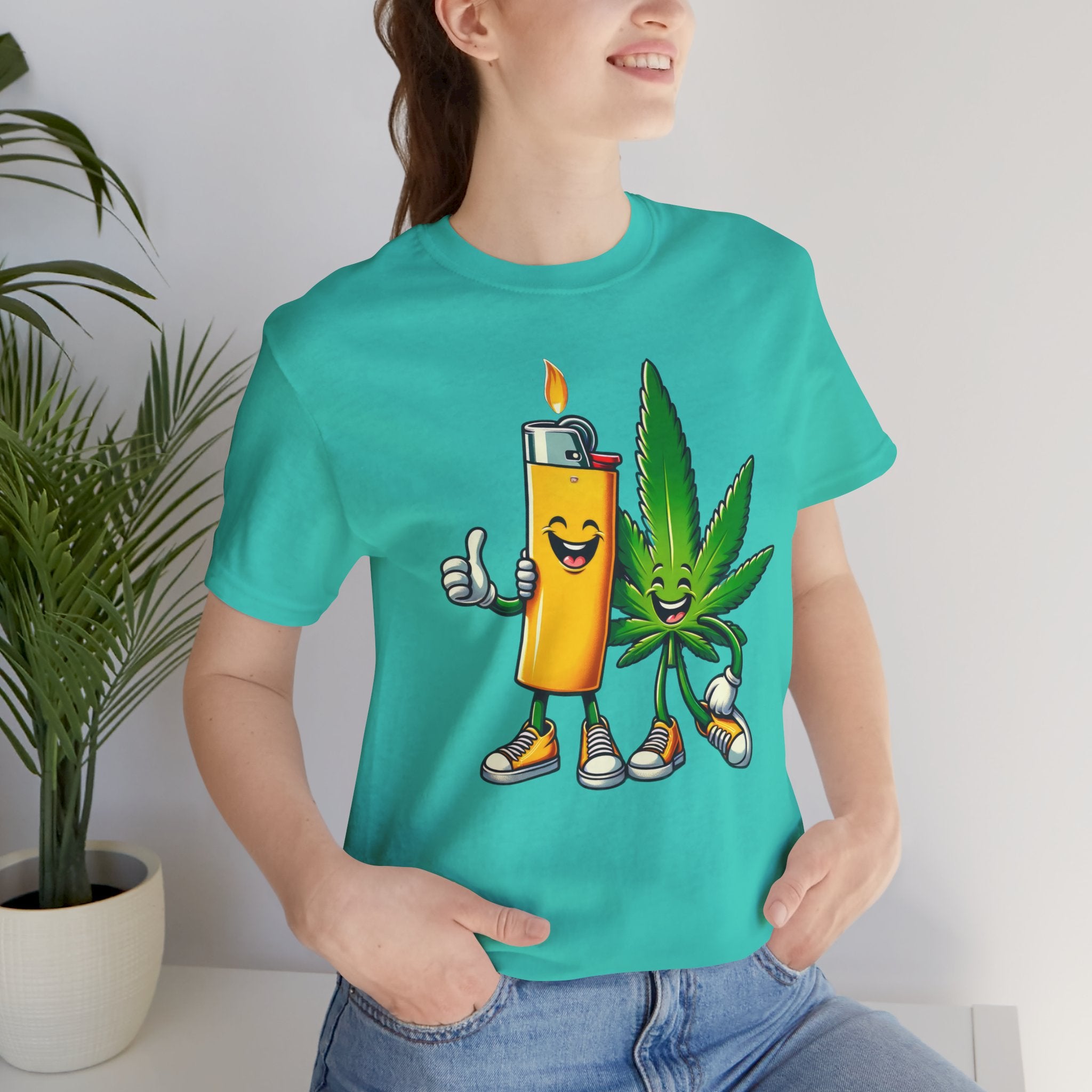 Best Buds Weed T-Shirt | Leaf and Lighter Tee - Deez Teez