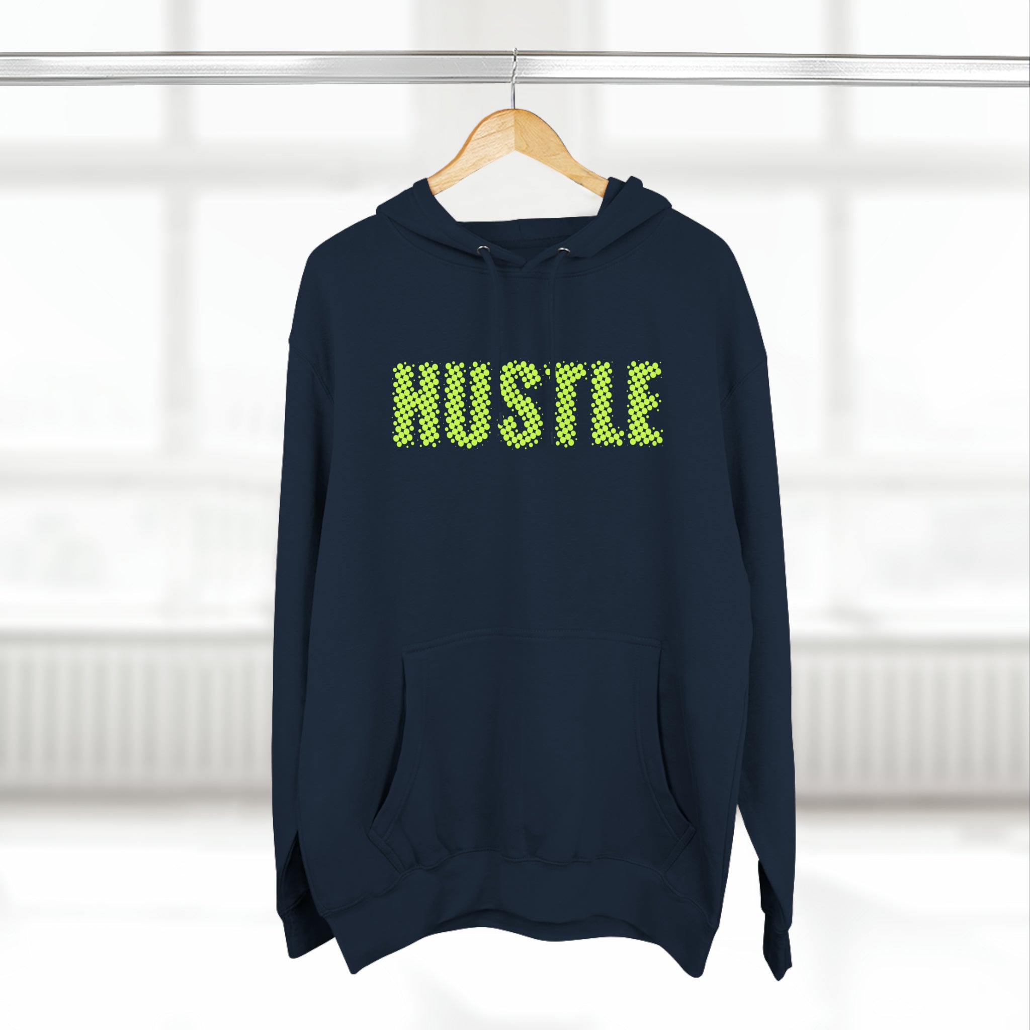 'Hustle' Bold Statement Typographic Design | Unisex Premium Pullover Hoodie - Deez Teez