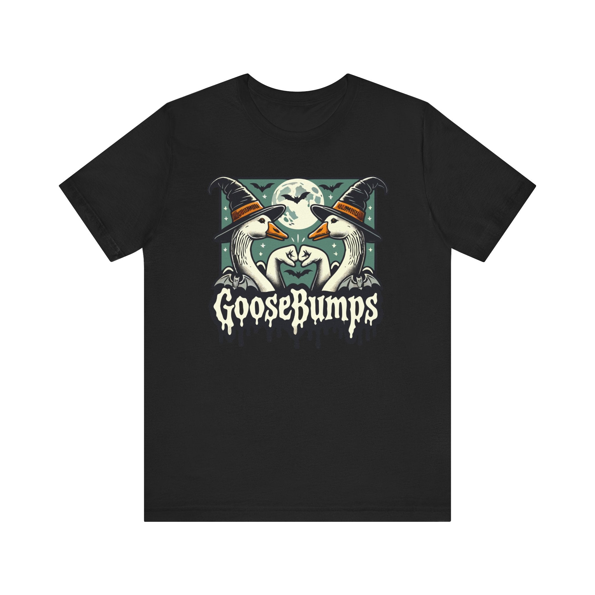 "GooseBumps" T-Shirt | Fist-Bumping Geese Funny Graphic T-Shirt - Deez Teez