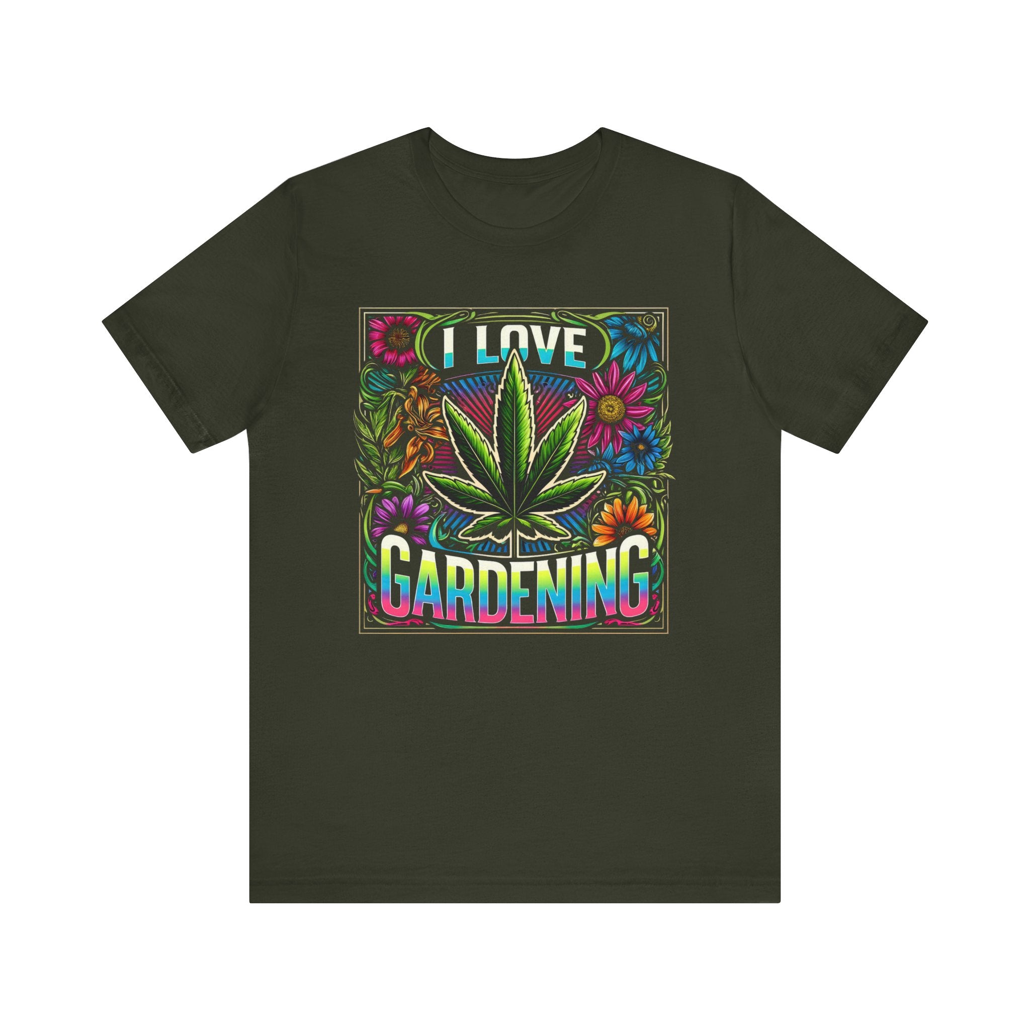 'I Love Gardening' Cannabis Graphic T-Shirt | - Deez Teez