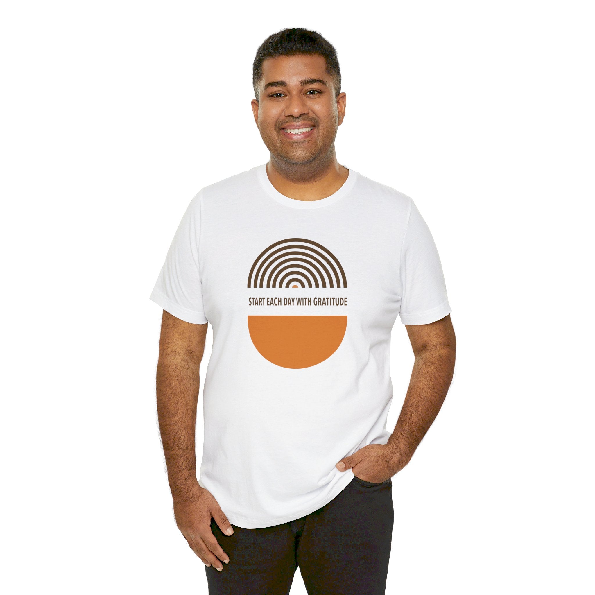 Start Each Day with Gratitude T-Shirt | Inspirational Morning Message Tee - Deez Teez